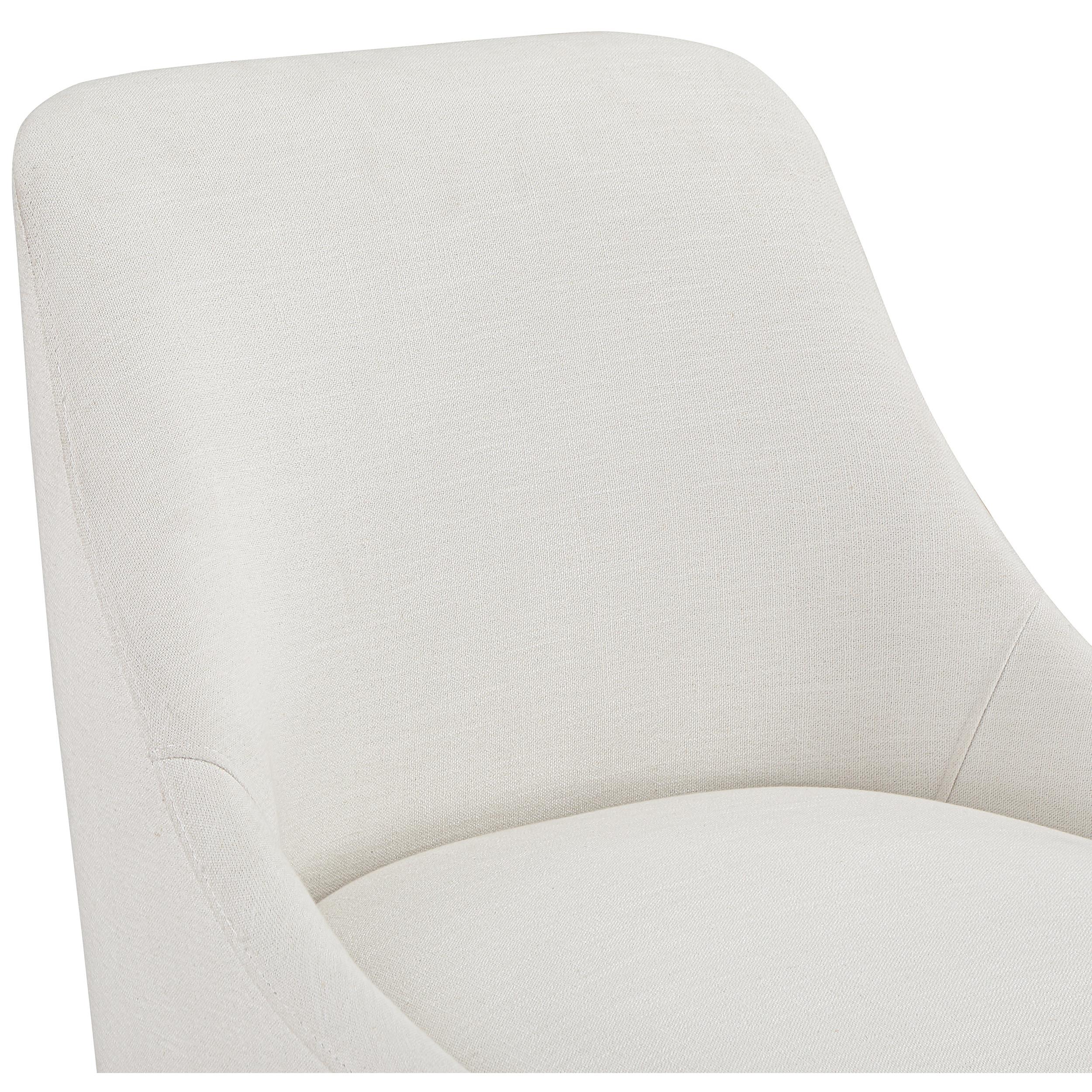 Meridian Camden Cream Linen Textured Fabric Dining Chair