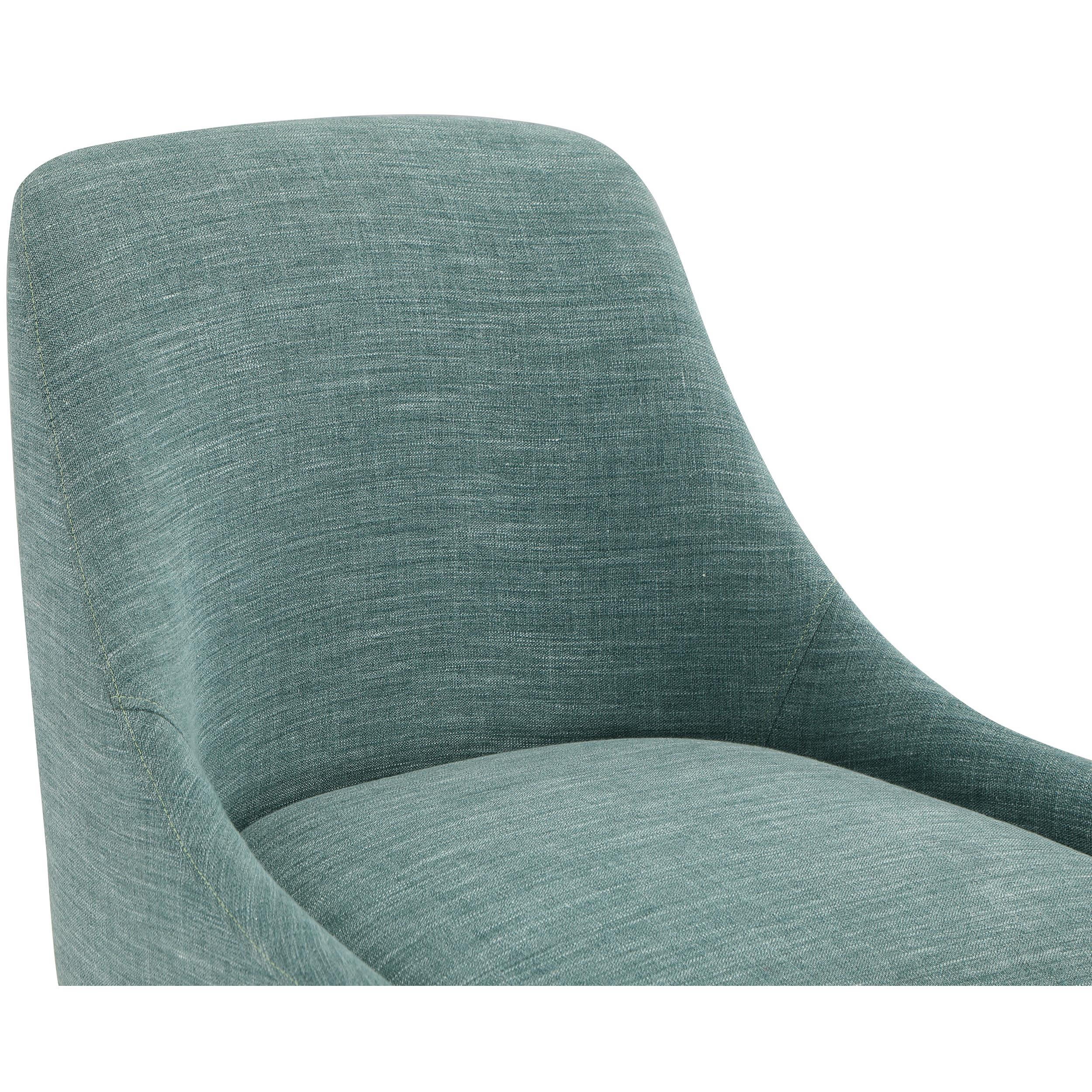 Meridian Camden Green Linen Textured Fabric Dining Chair