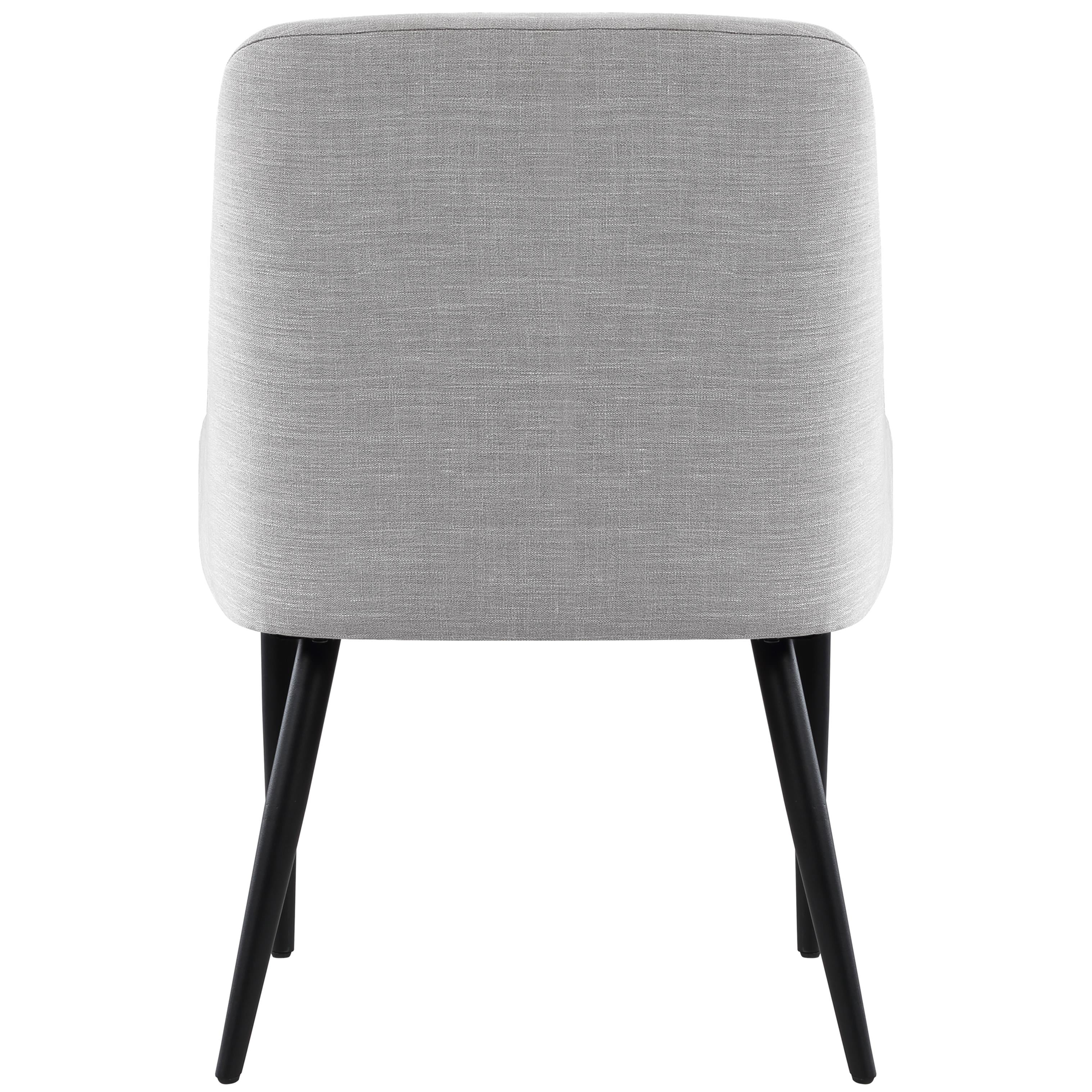 Meridian Camden Grey Linen Textured Fabric Dining Chair