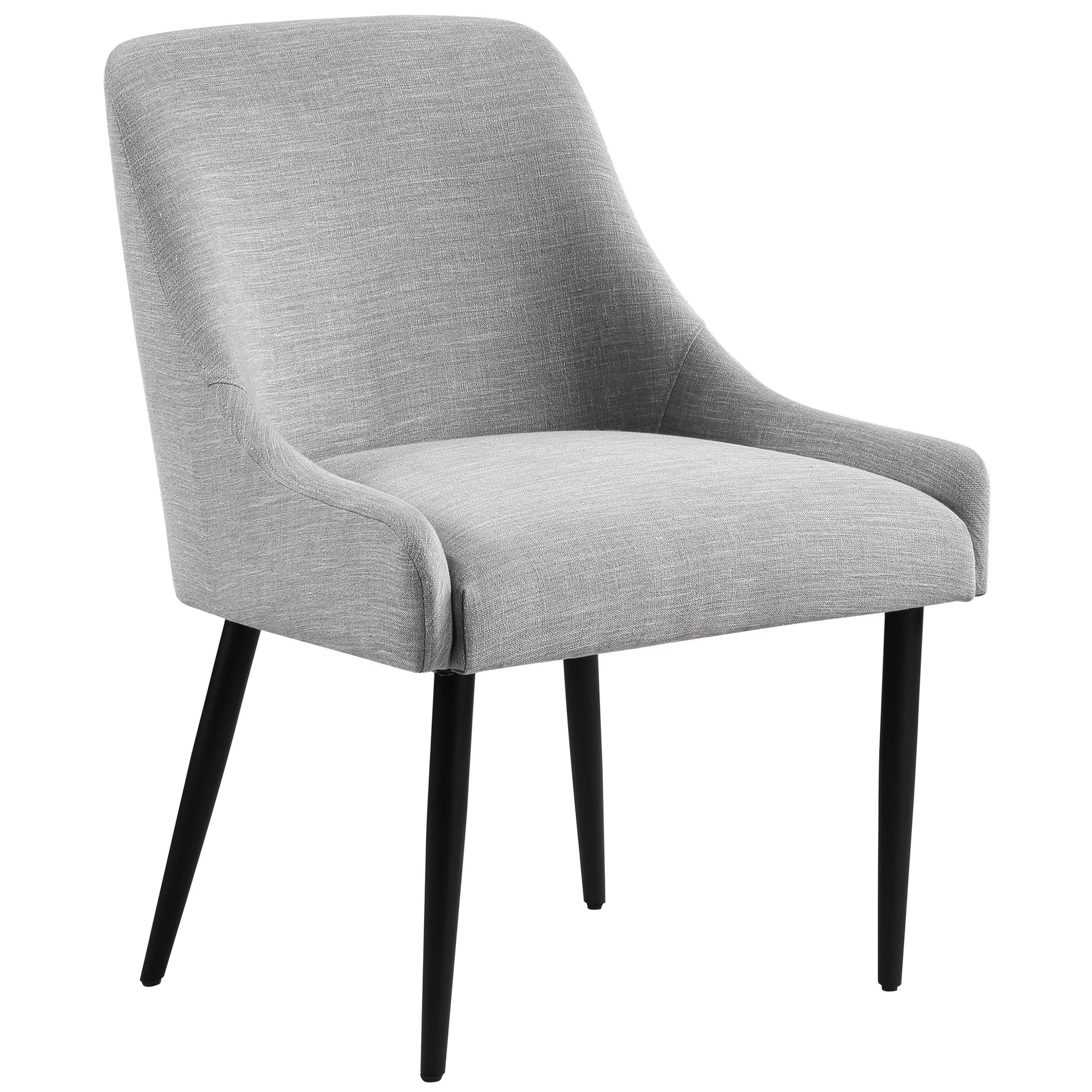 Meridian Camden Grey Linen Textured Fabric Dining Chair