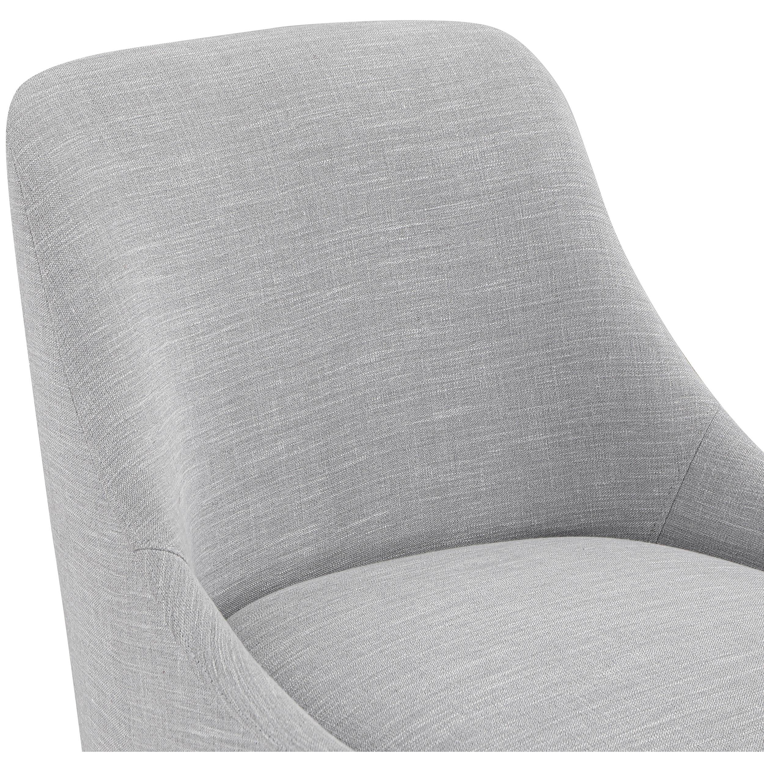 Meridian Camden Grey Linen Textured Fabric Dining Chair