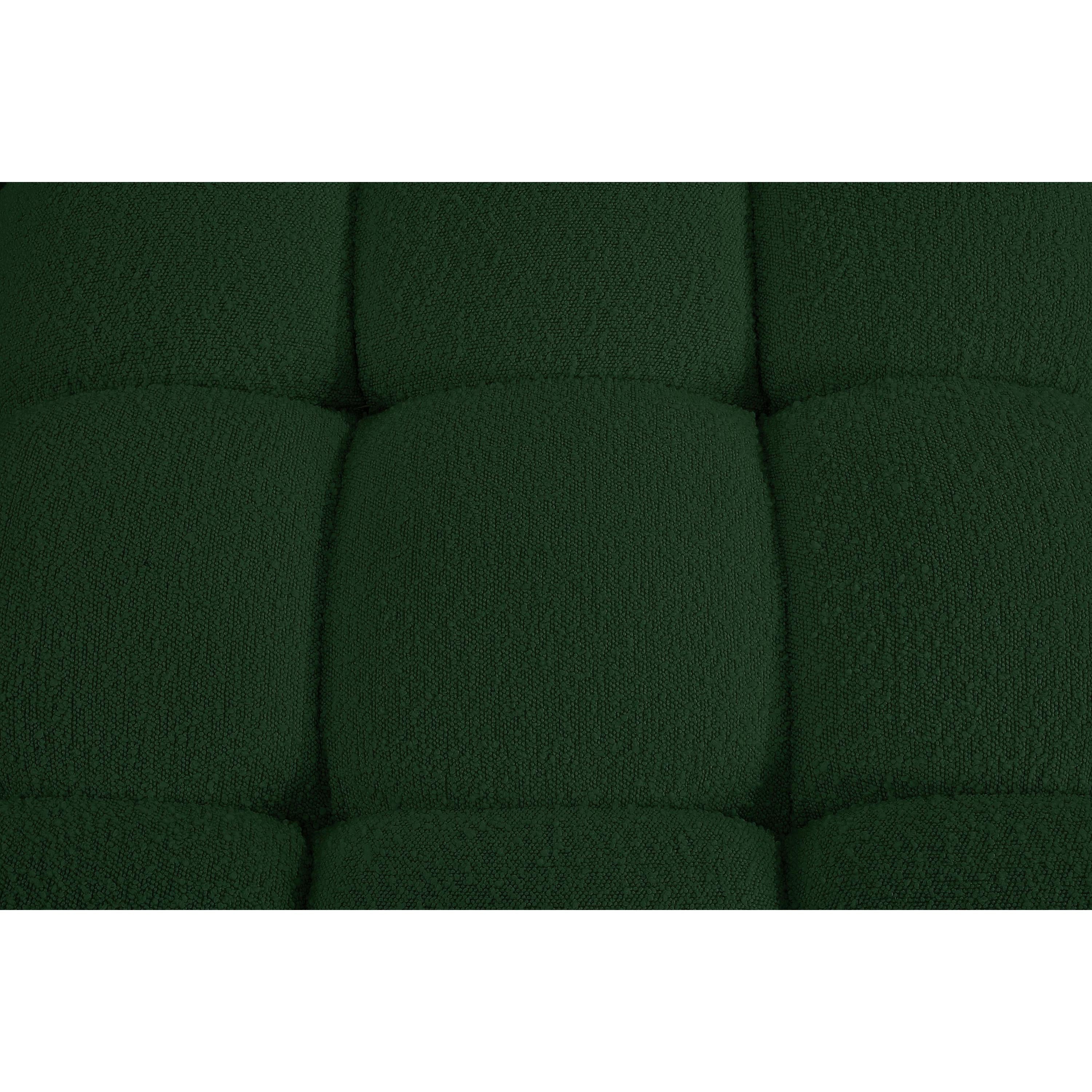 Meridian Ames Green Boucle Fabric Armless