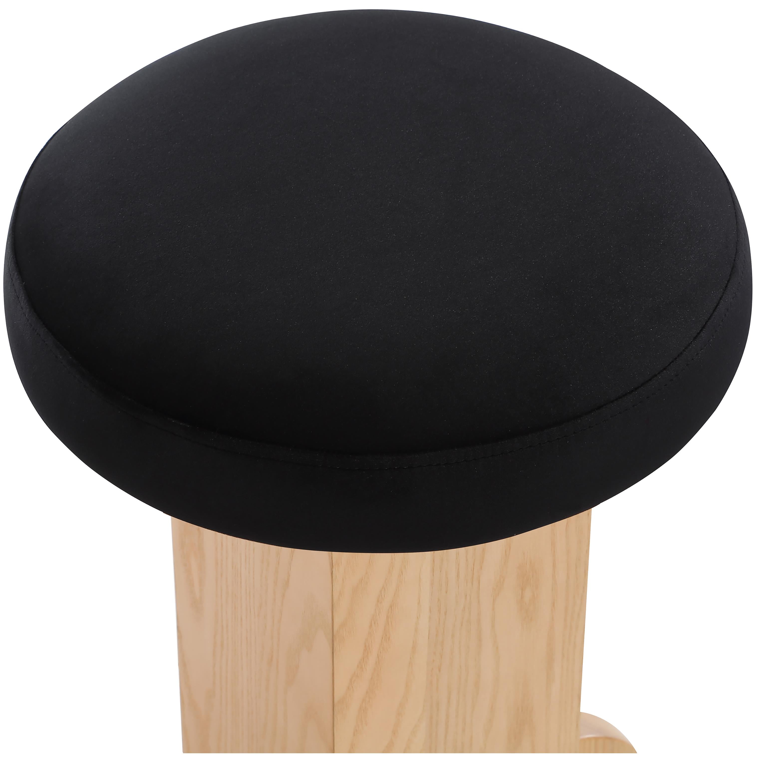 Meridian Wyatt Black Velvet Stool