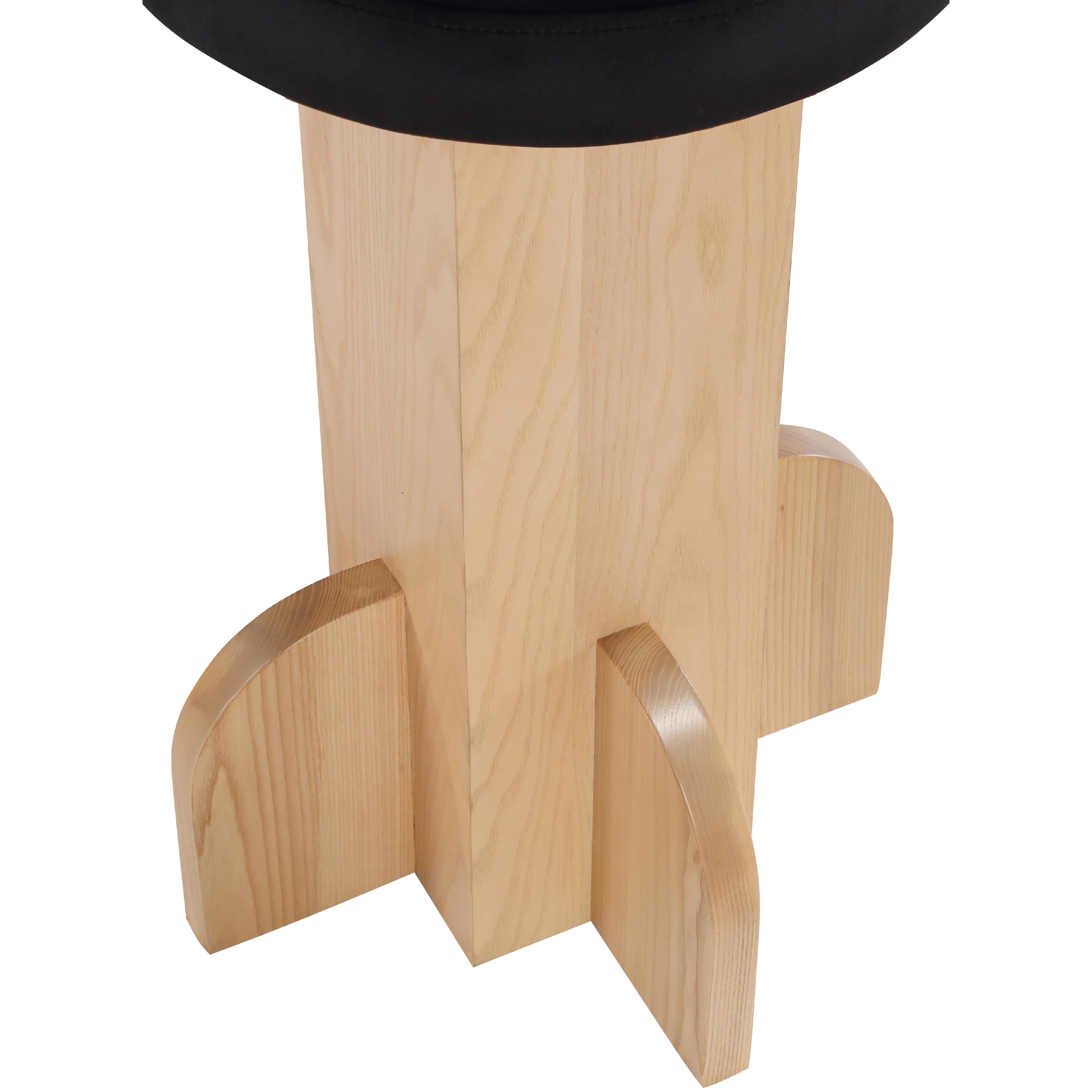 Meridian Wyatt Black Velvet Stool