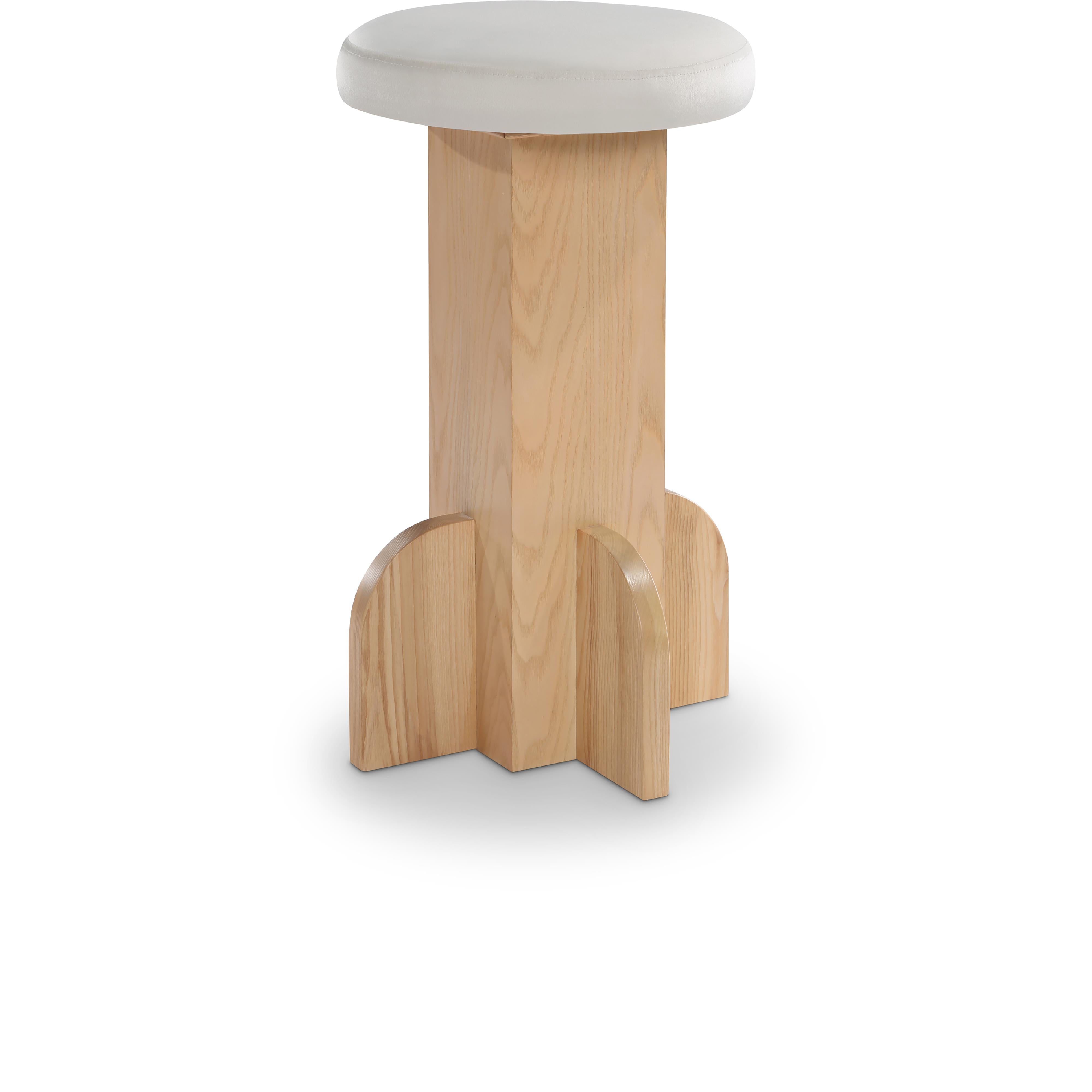 Meridian Wyatt Cream Velvet Stool