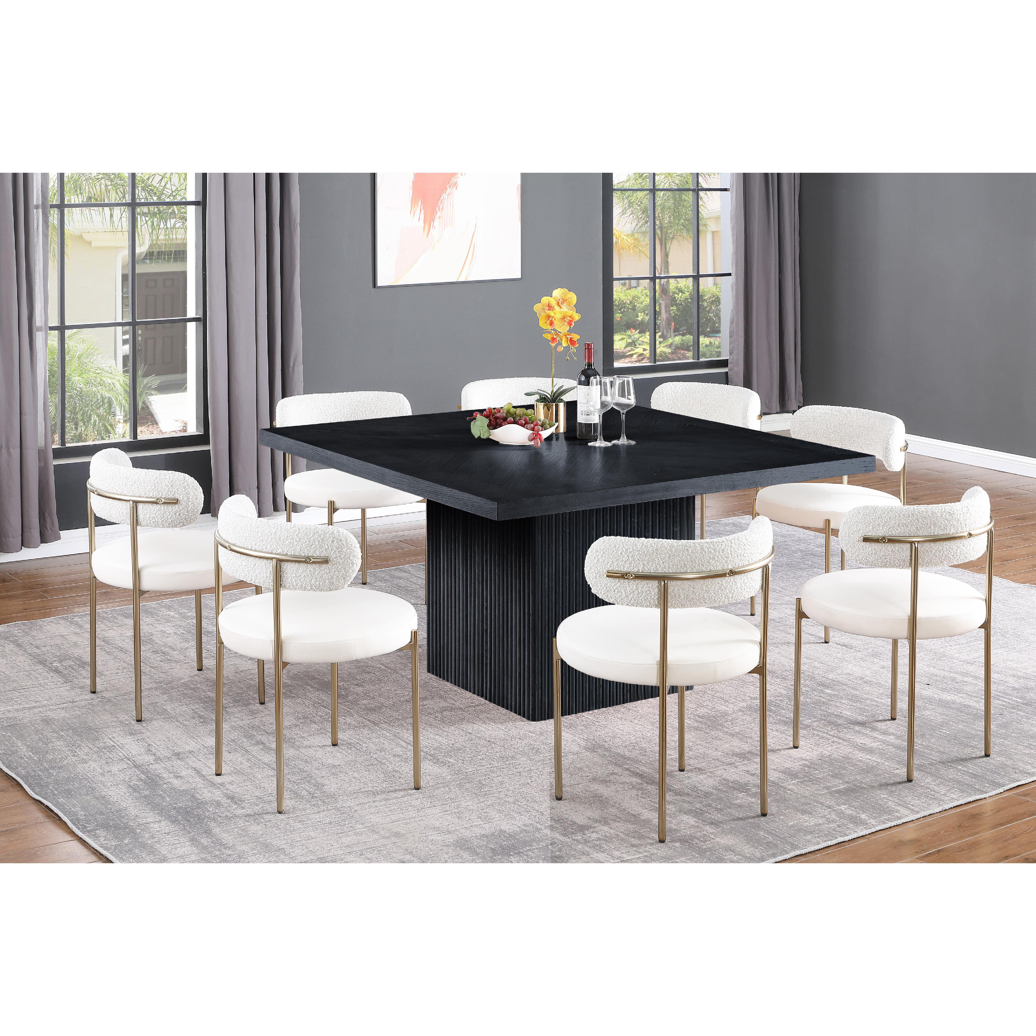 Meridian Belinda Black Oak Veneer Dining Table