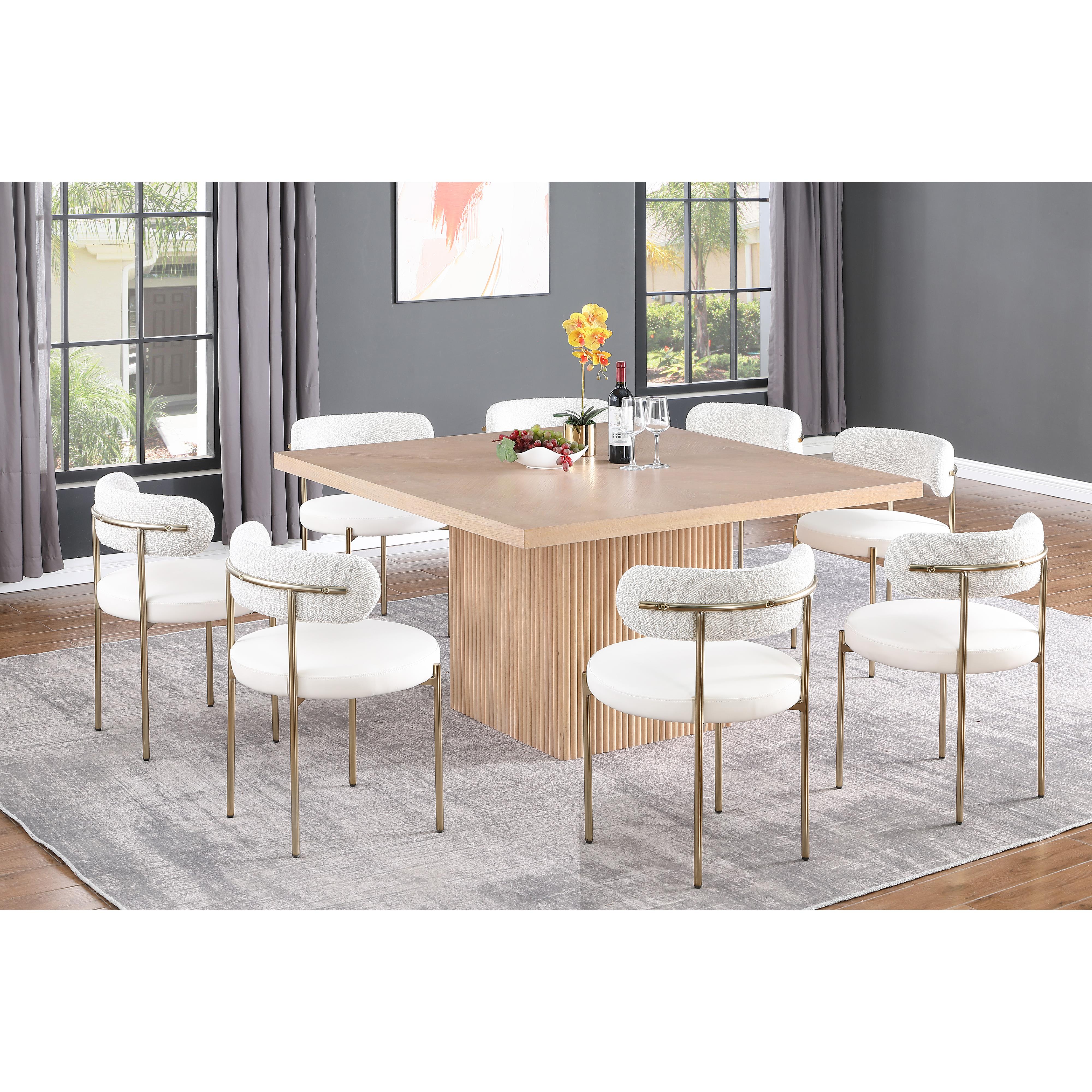 Meridian Belinda Natural Oak Veneer Dining Table