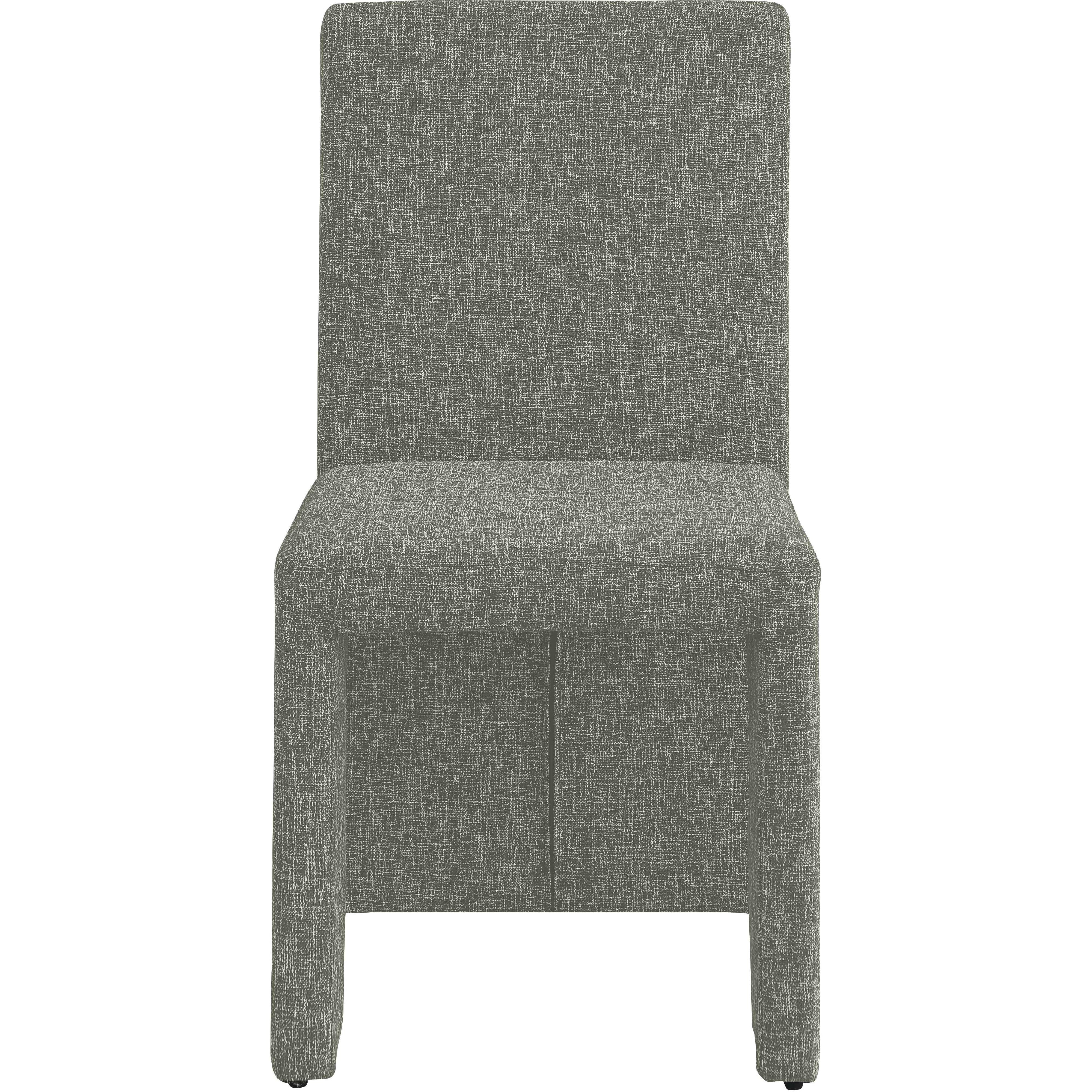 Meridian Benson Green Linen Textured Fabric Dining Chair