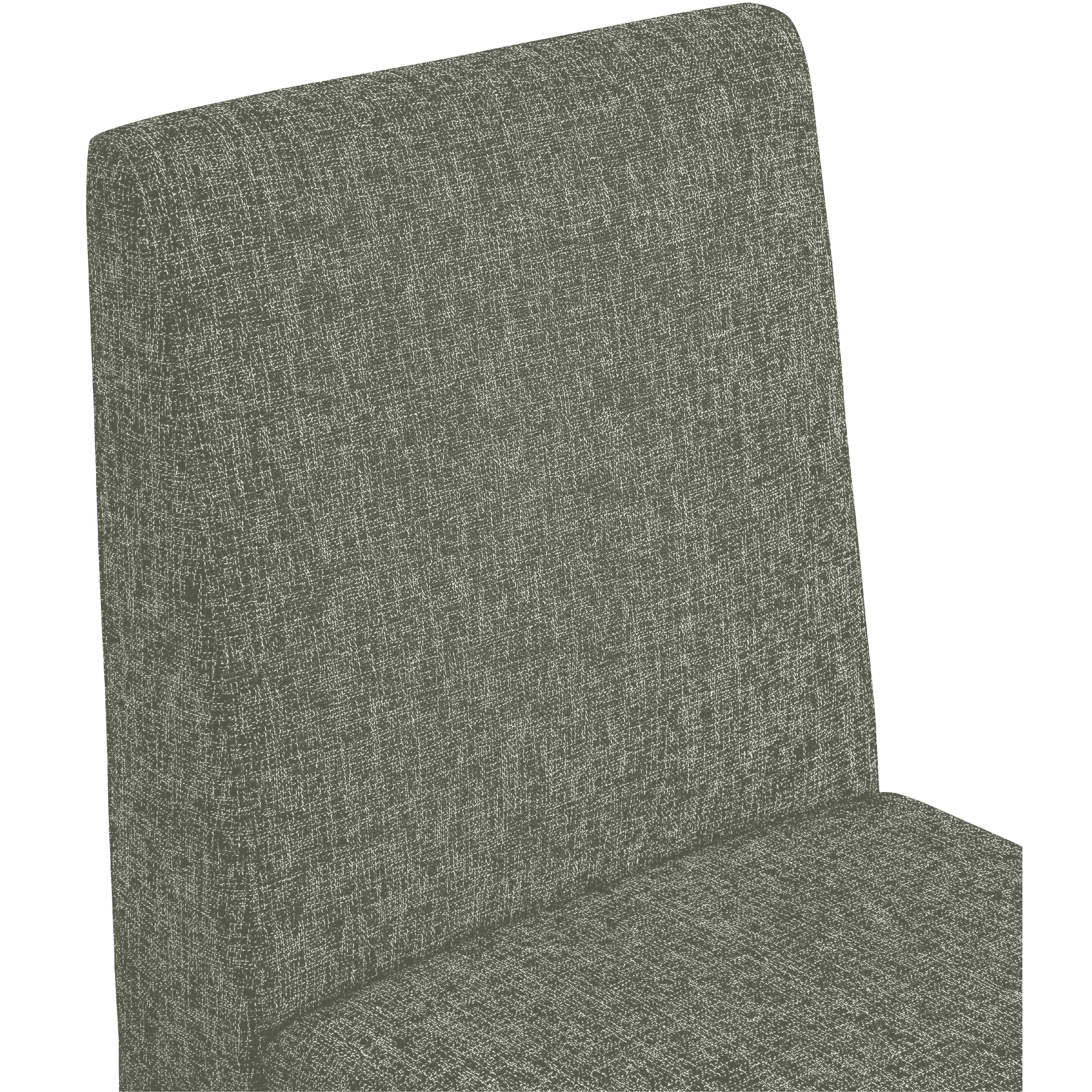 Meridian Benson Green Linen Textured Fabric Dining Chair