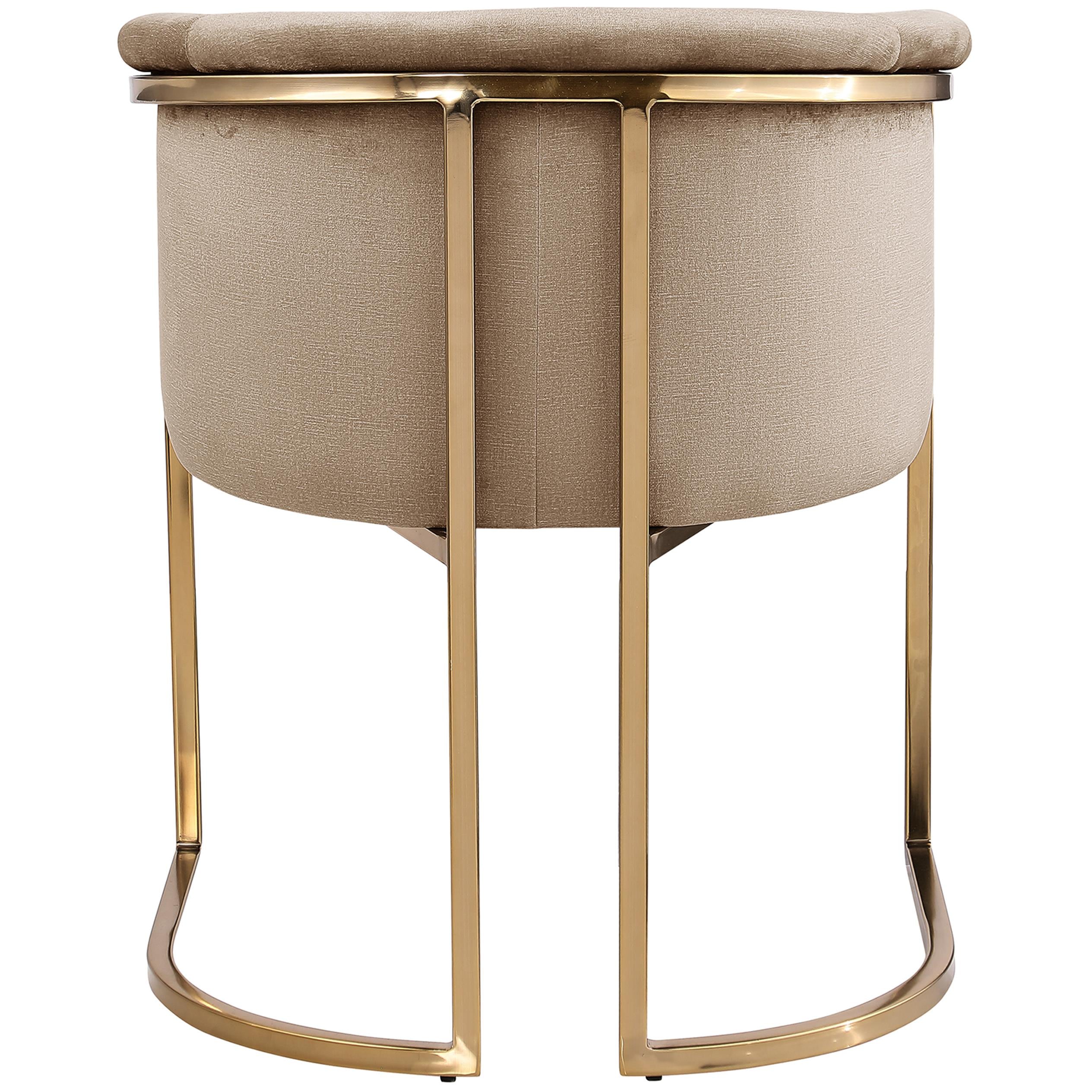 Meridian Tierra Beige Velvet Dining Chair