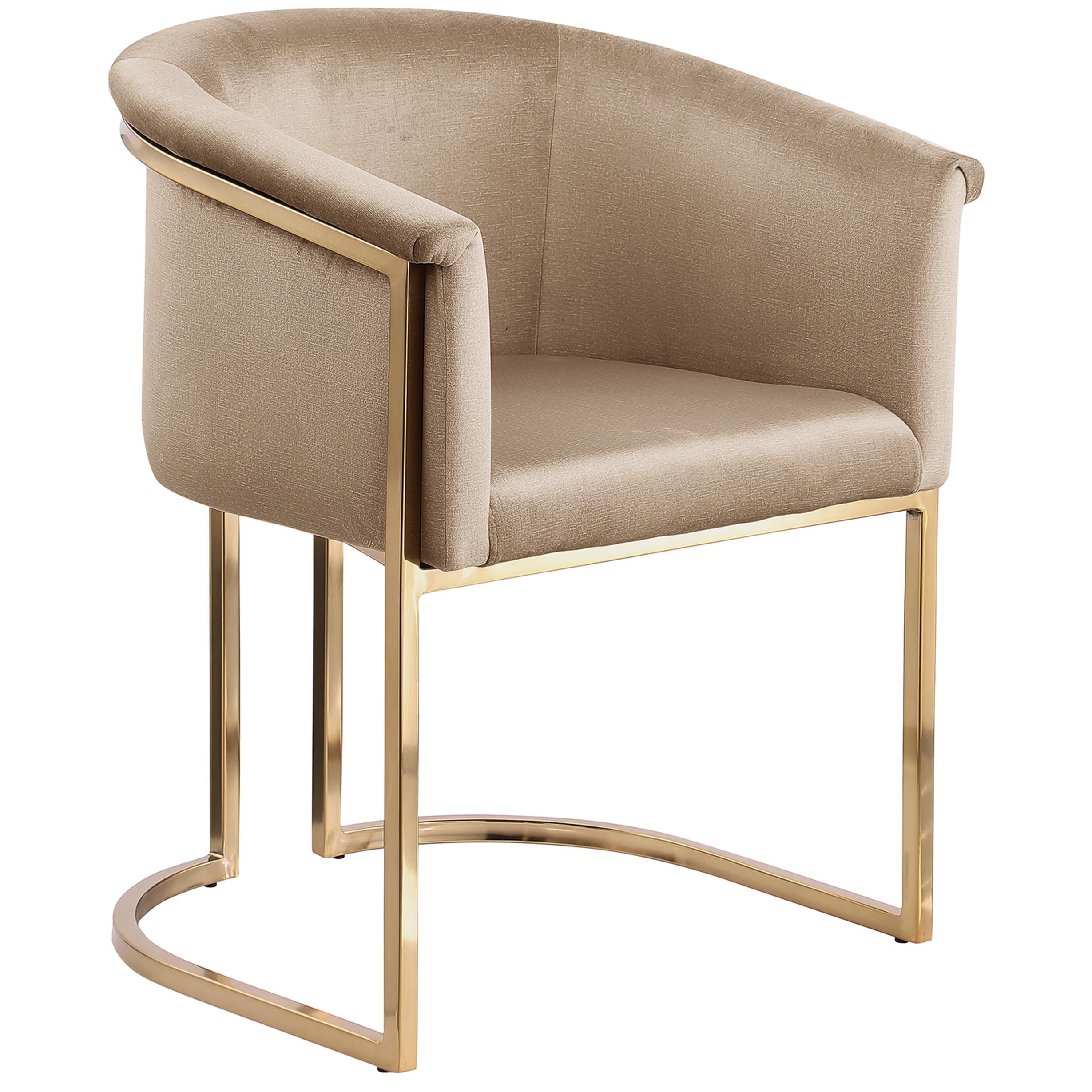 Meridian Tierra Beige Velvet Dining Chair