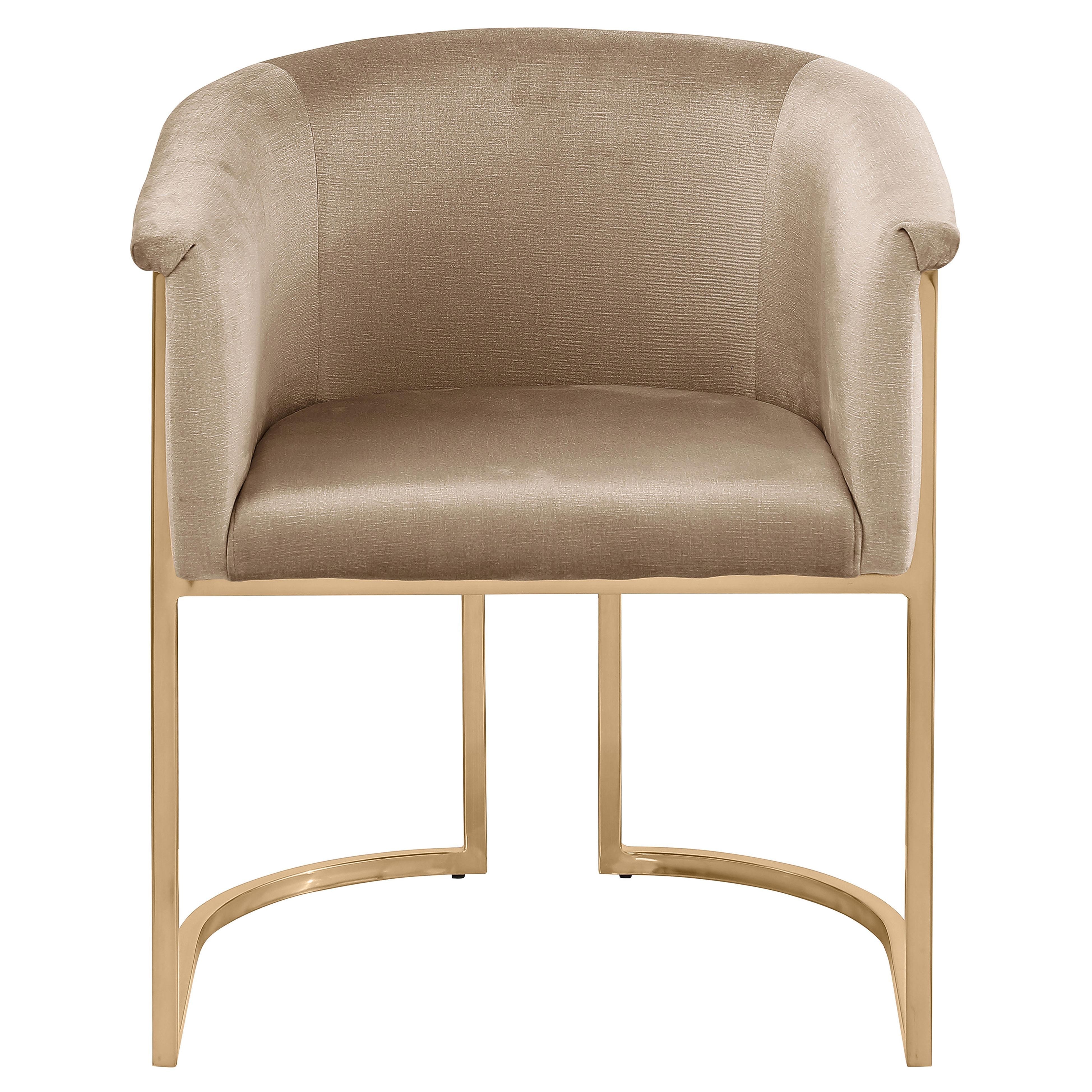 Meridian Tierra Beige Velvet Dining Chair