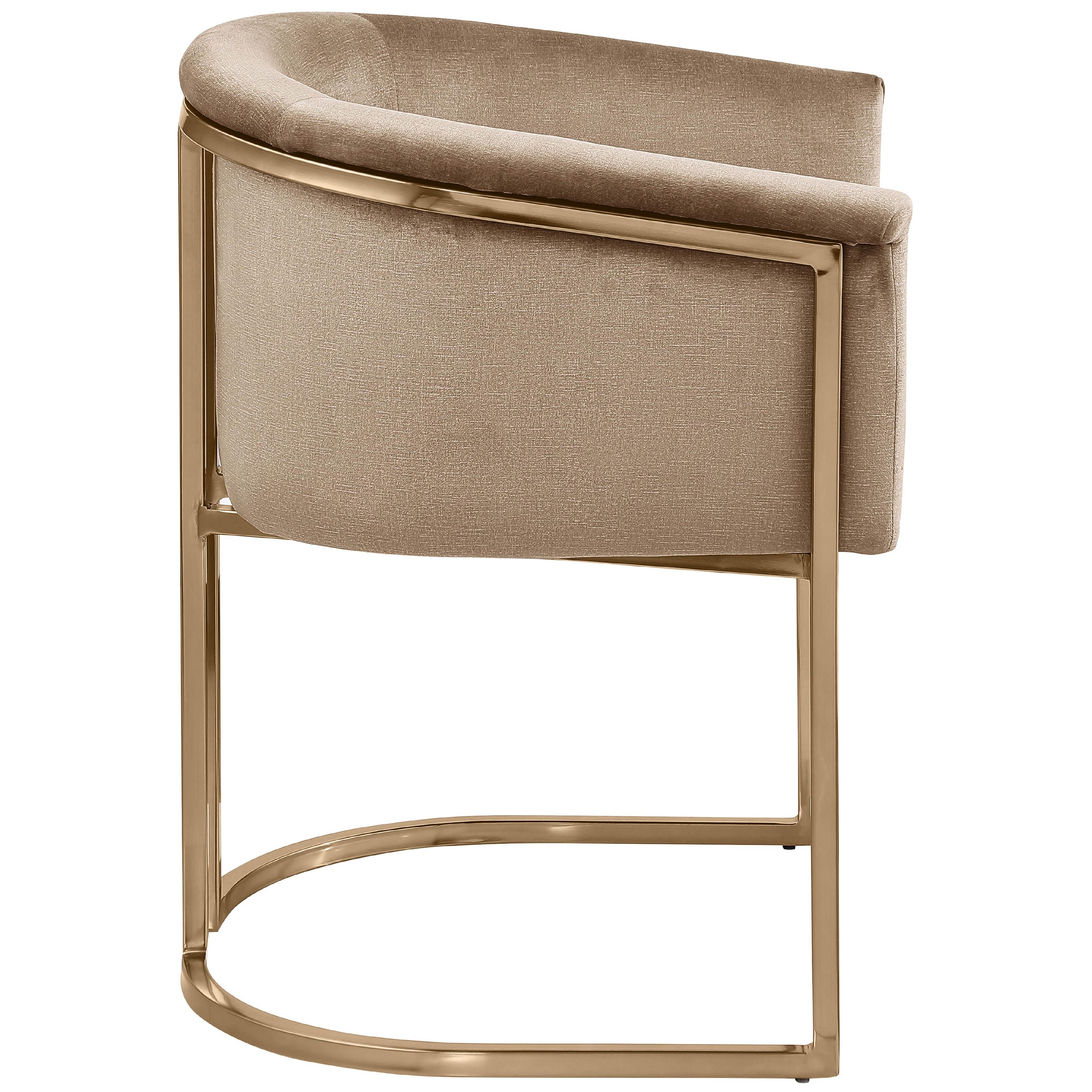 Meridian Tierra Beige Velvet Dining Chair