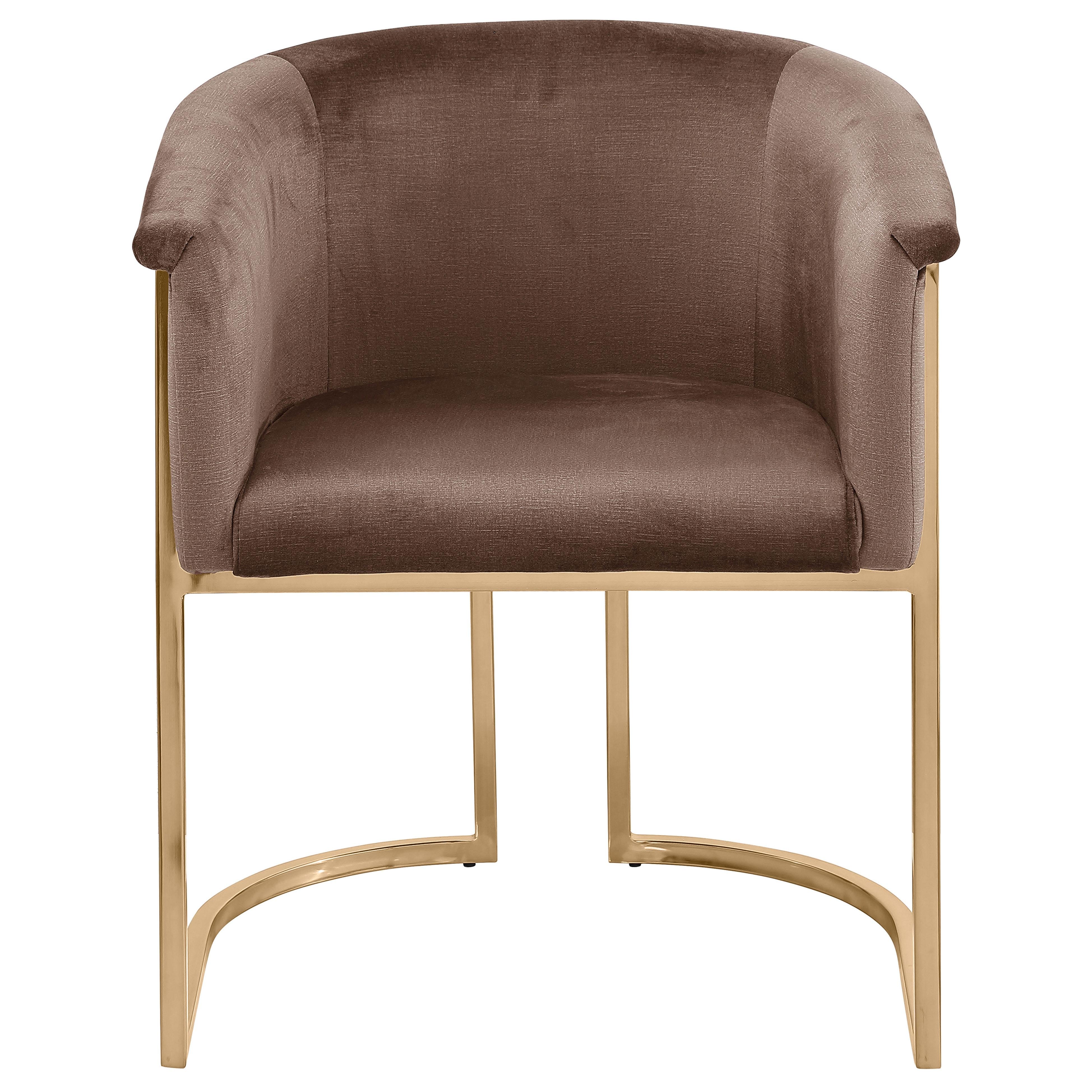 Meridian Tierra Brown Velvet Dining Chair