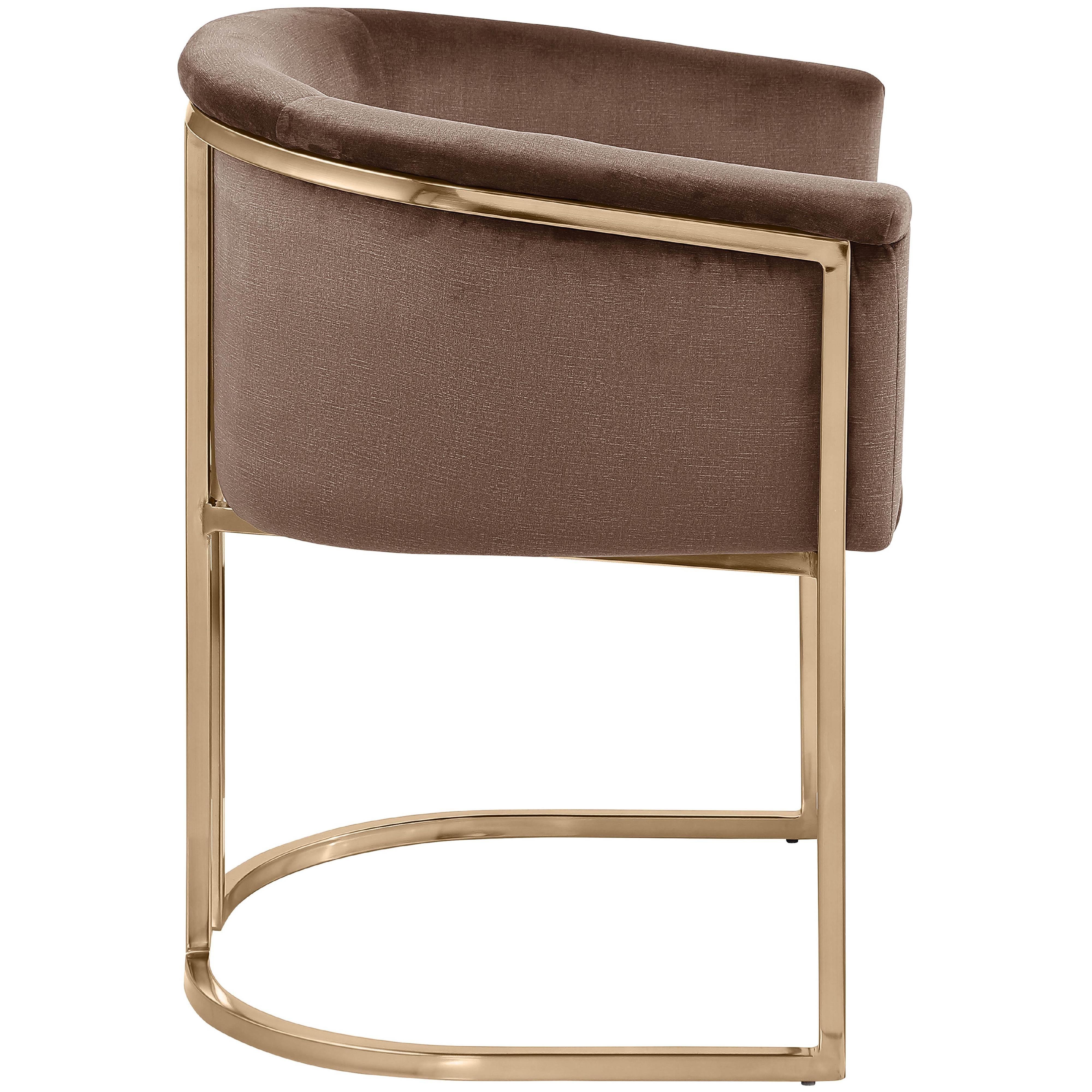 Meridian Tierra Brown Velvet Dining Chair