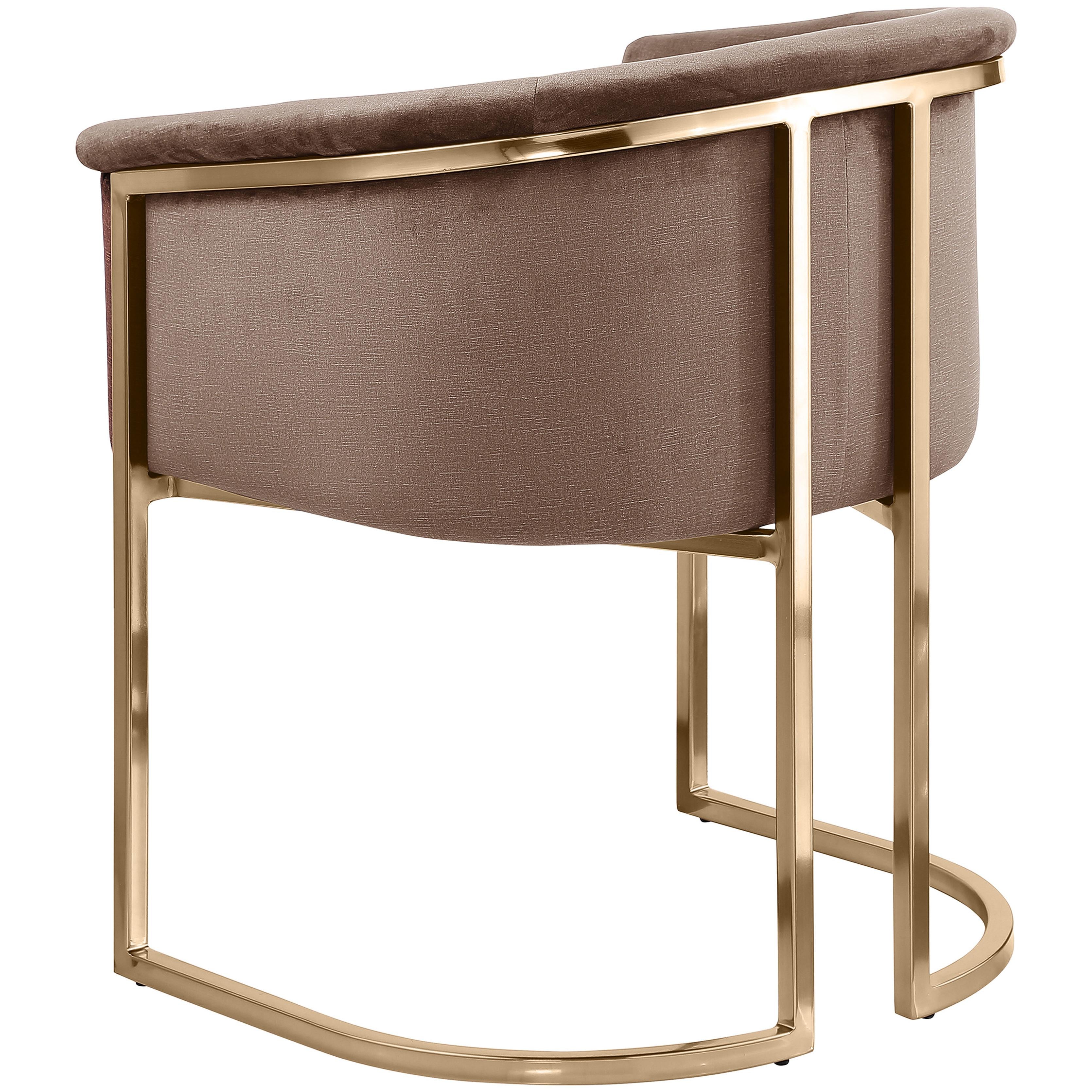 Meridian Tierra Brown Velvet Dining Chair