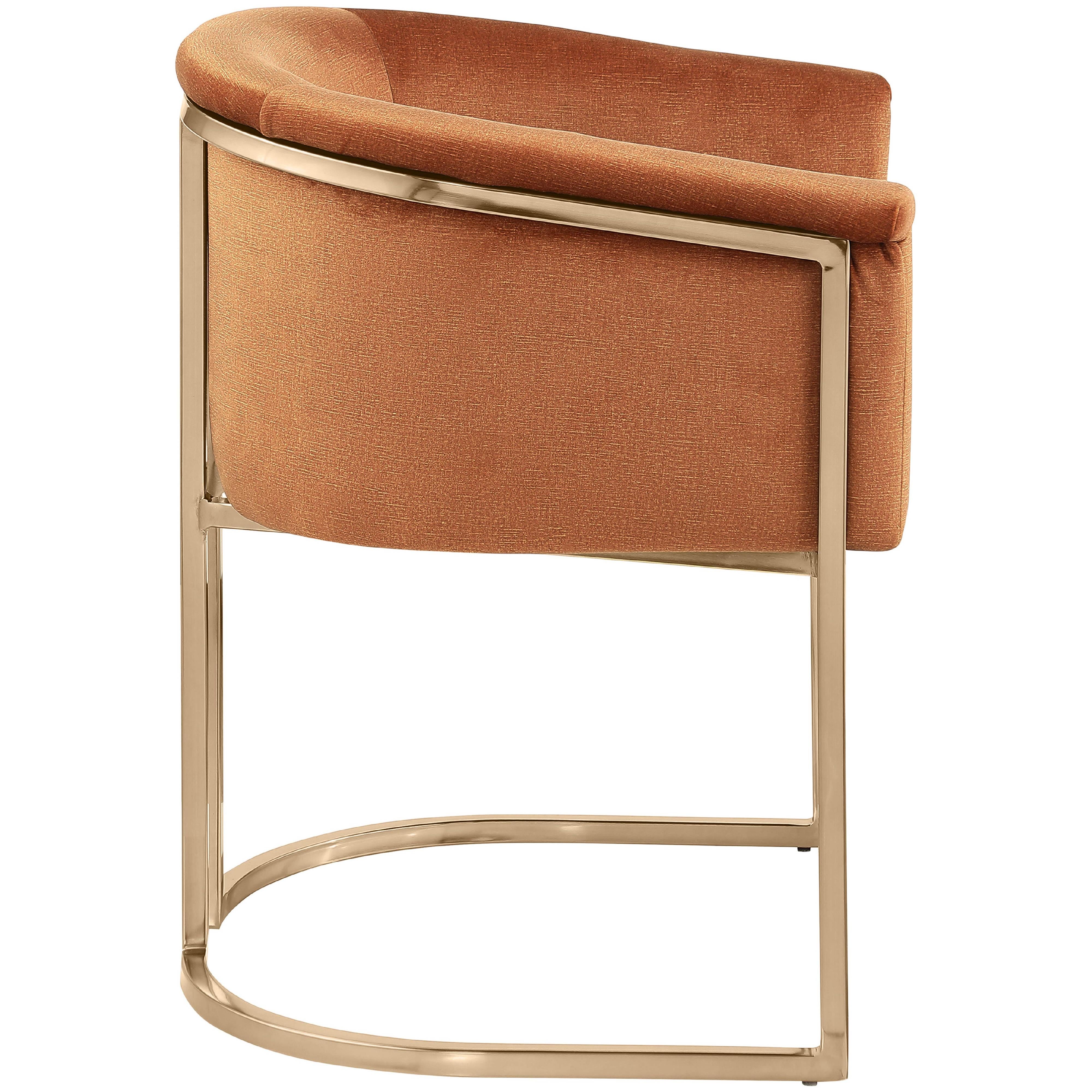 Meridian Tierra Cognac Velvet Dining Chair