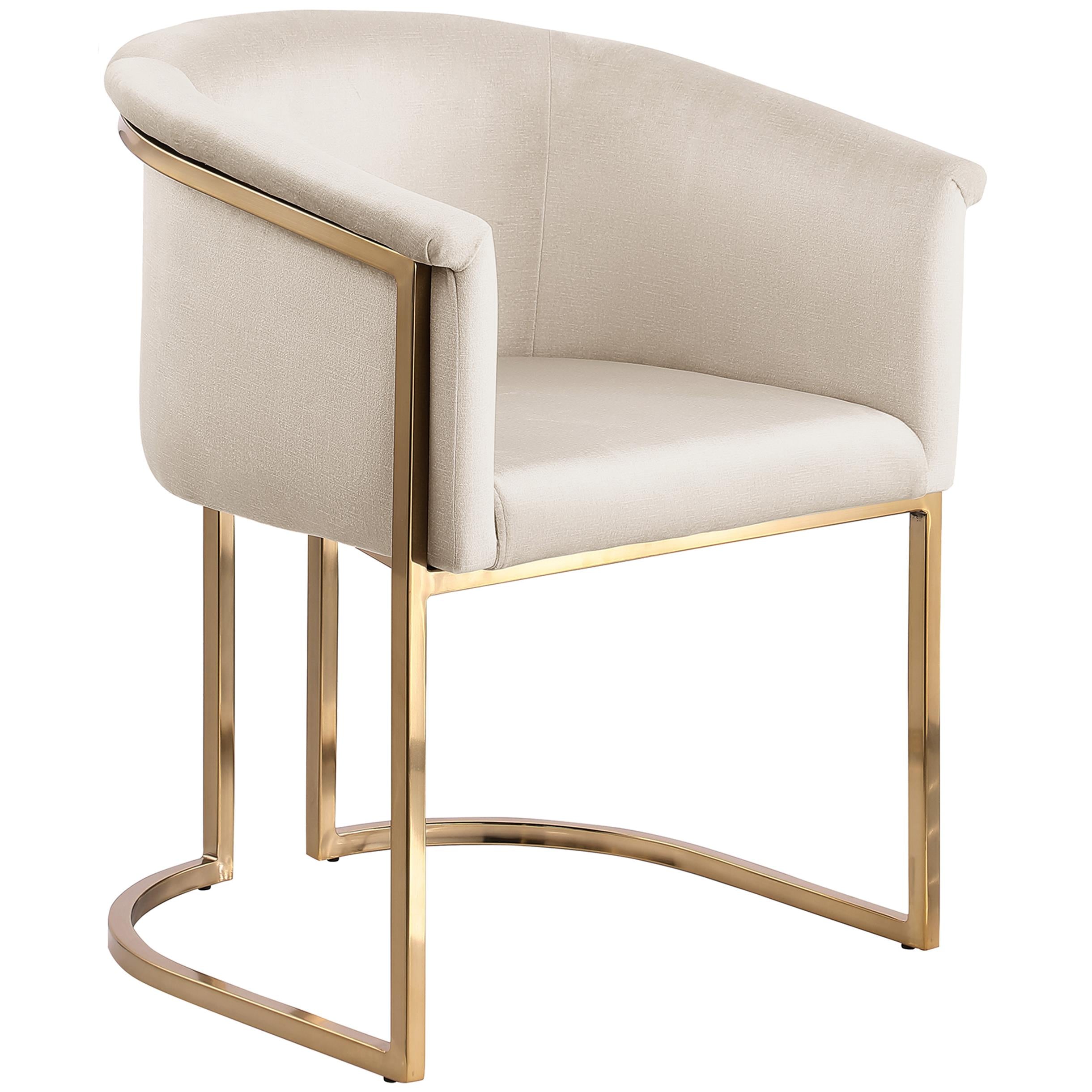 Meridian Tierra Cream Velvet Dining Chair