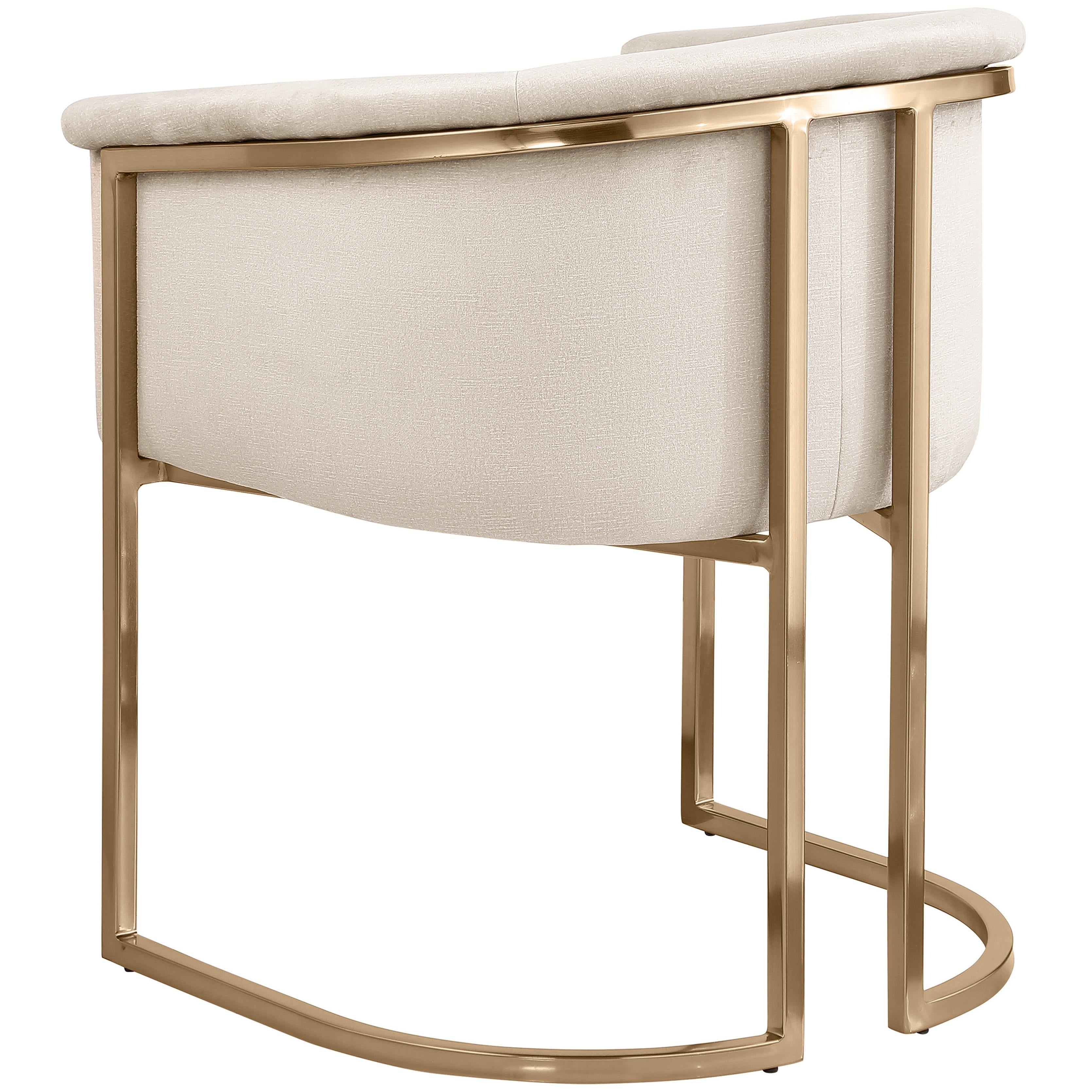 Meridian Tierra Cream Velvet Dining Chair