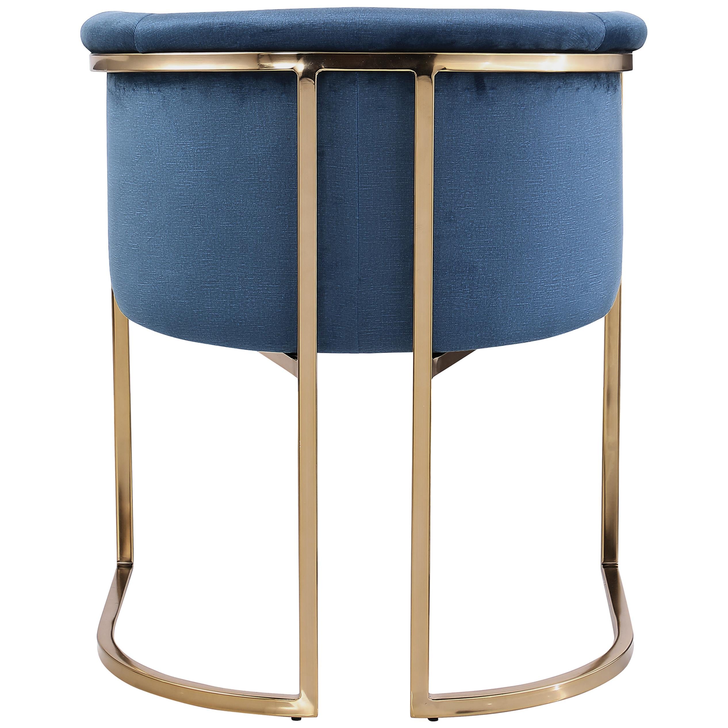 Meridian Tierra Navy Velvet Dining Chair