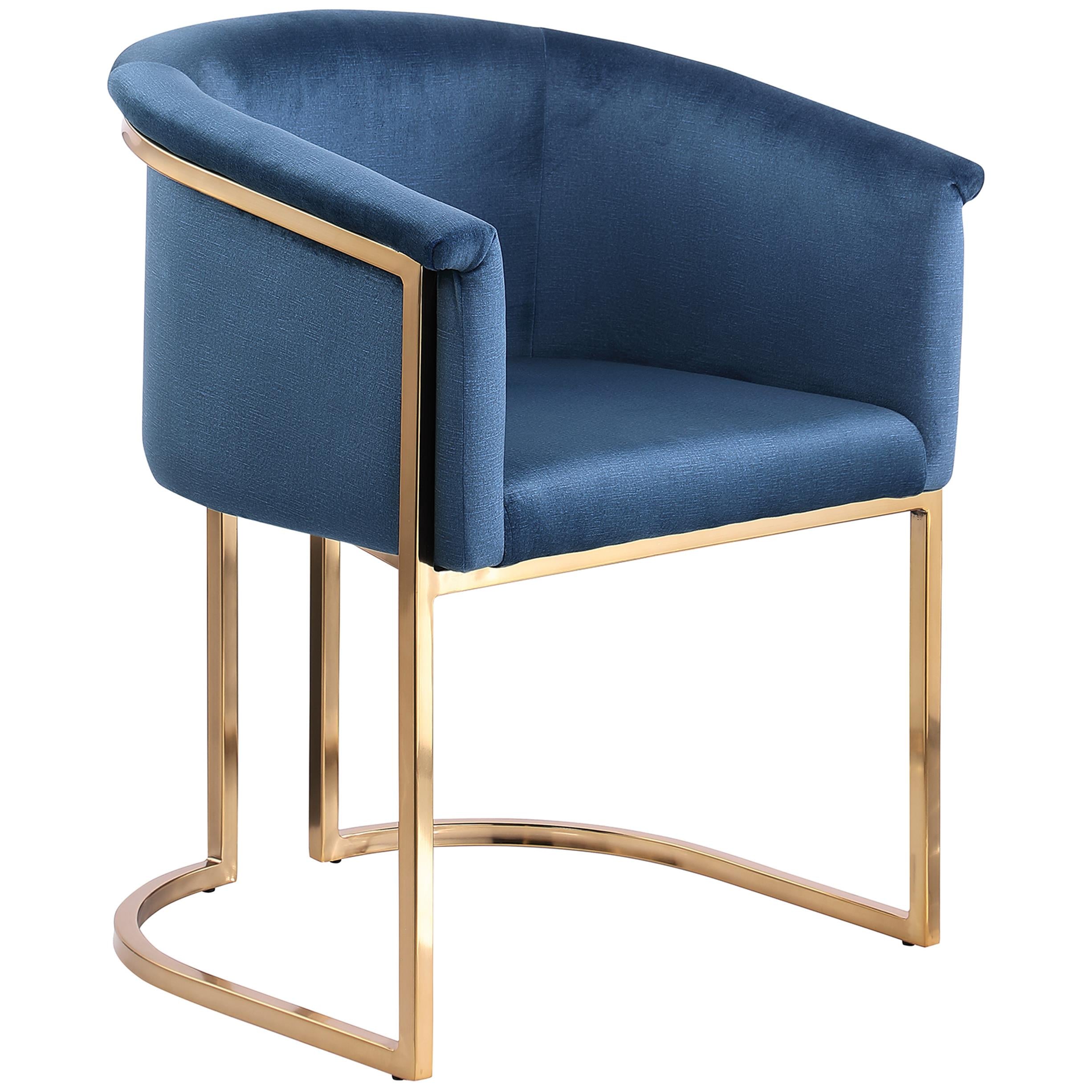 Meridian Tierra Navy Velvet Dining Chair