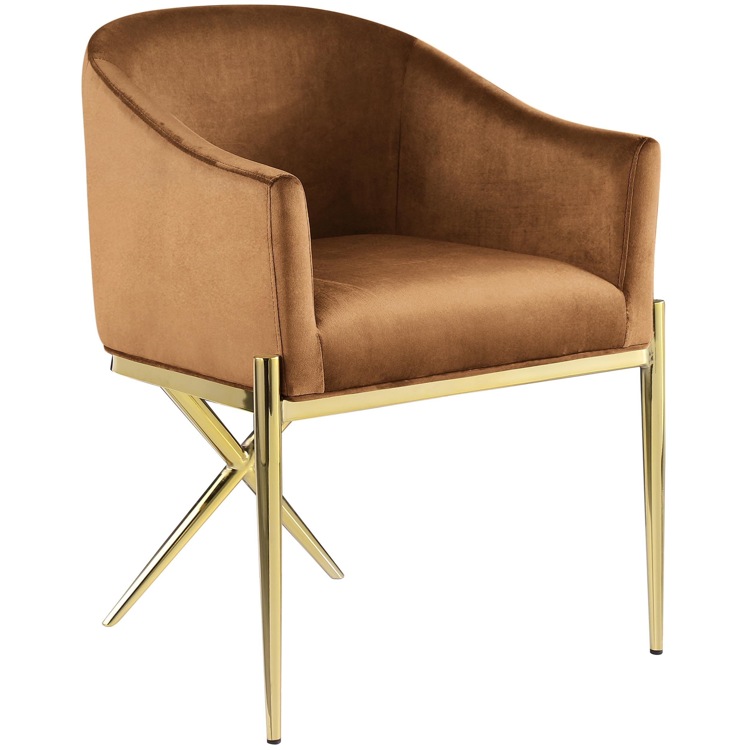 Meridian Xavier Saddle Velvet Dining Chair