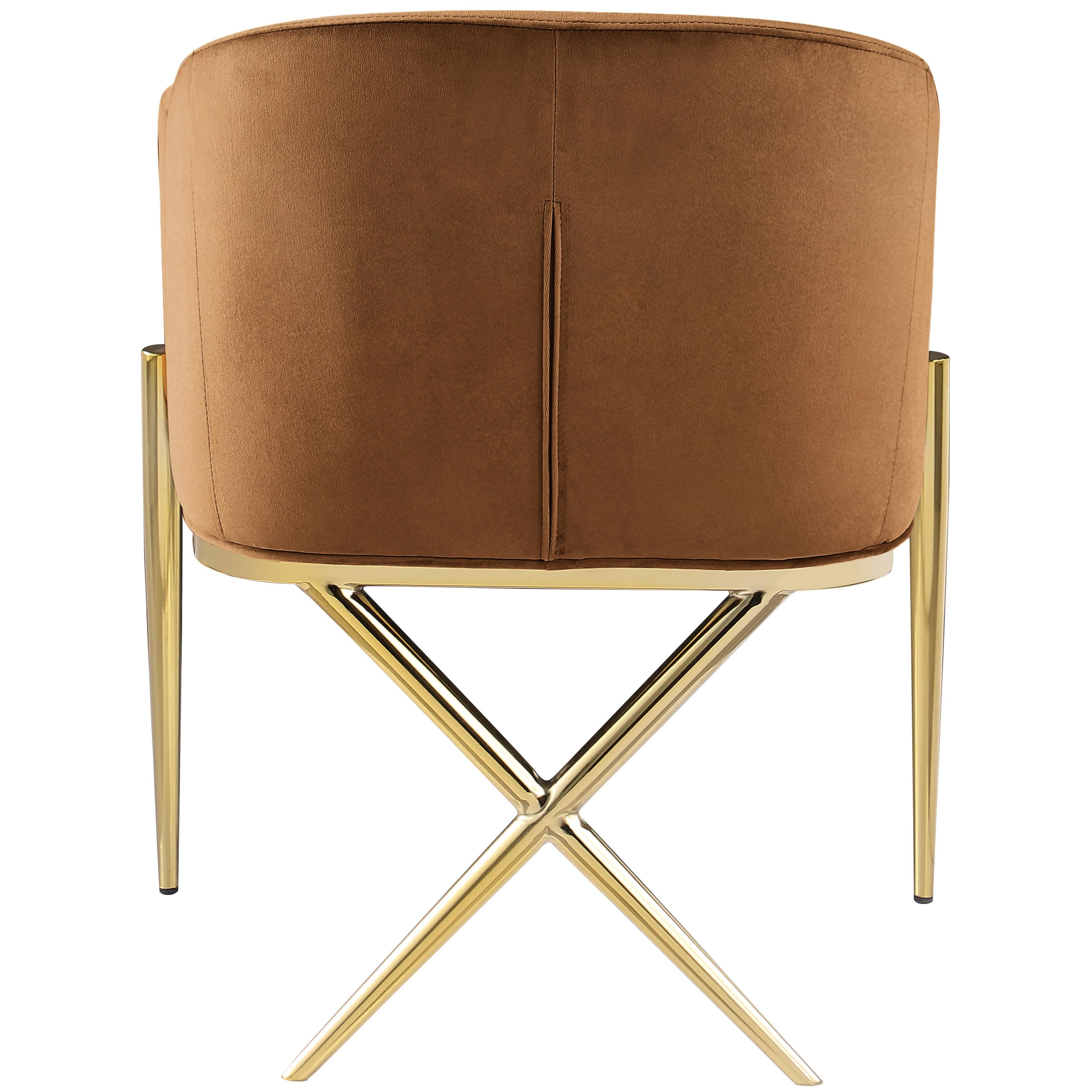 Meridian Xavier Saddle Velvet Dining Chair