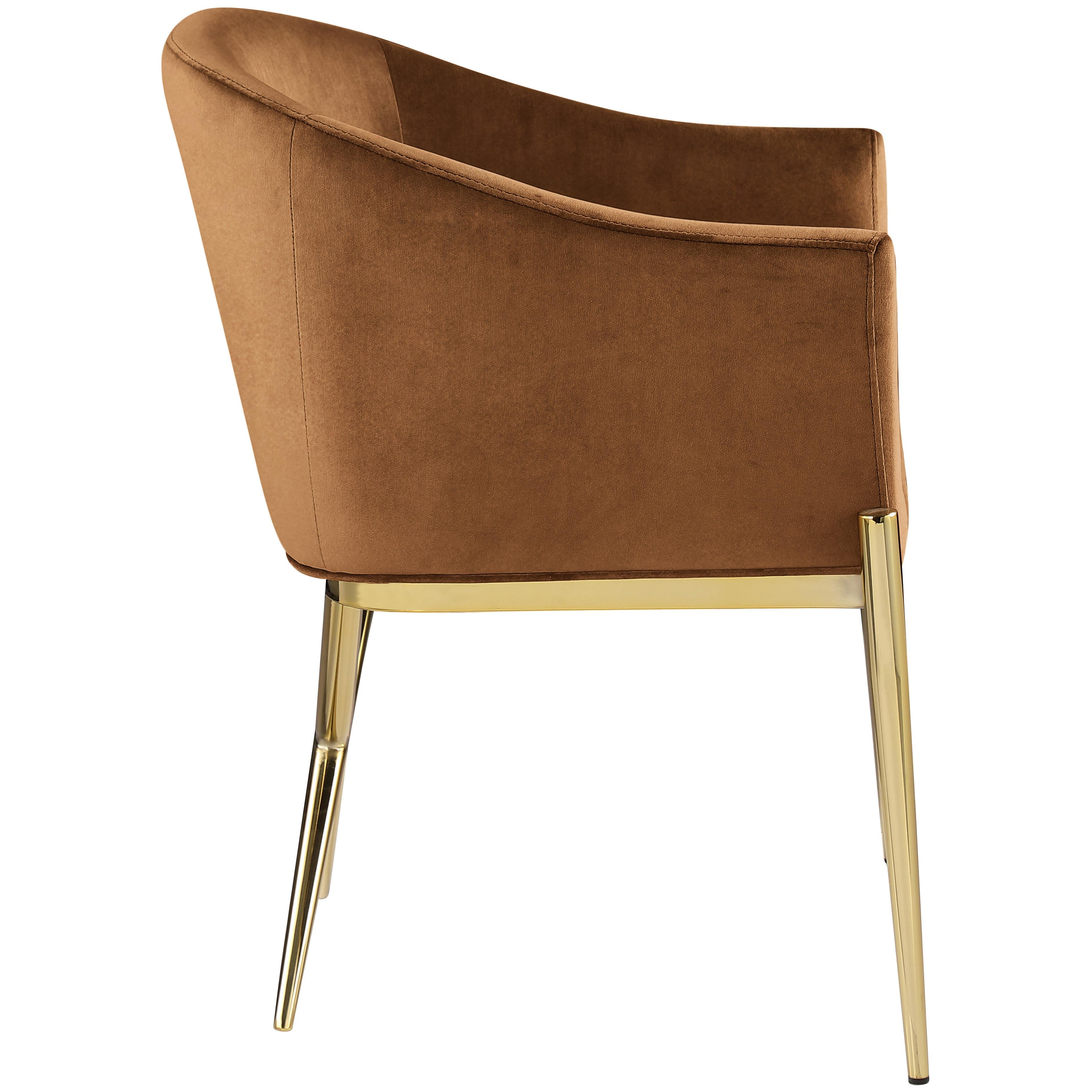 Meridian Xavier Saddle Velvet Dining Chair