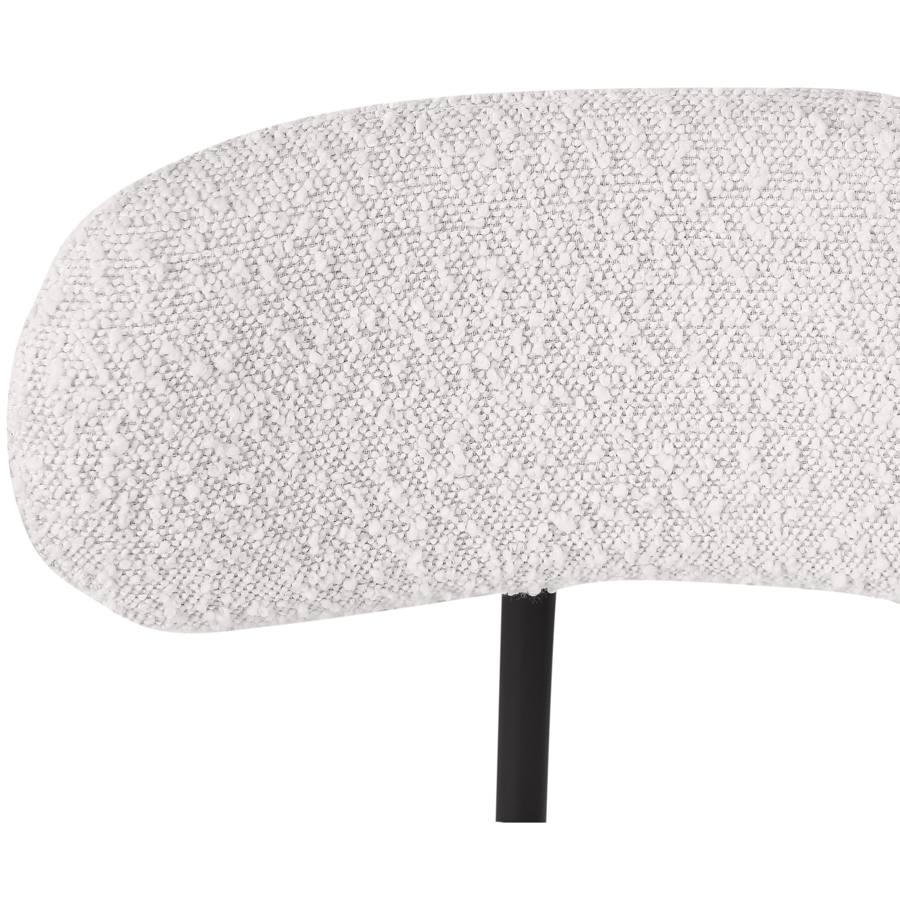 Meridian Beacon Cream Boucle Fabric Stool