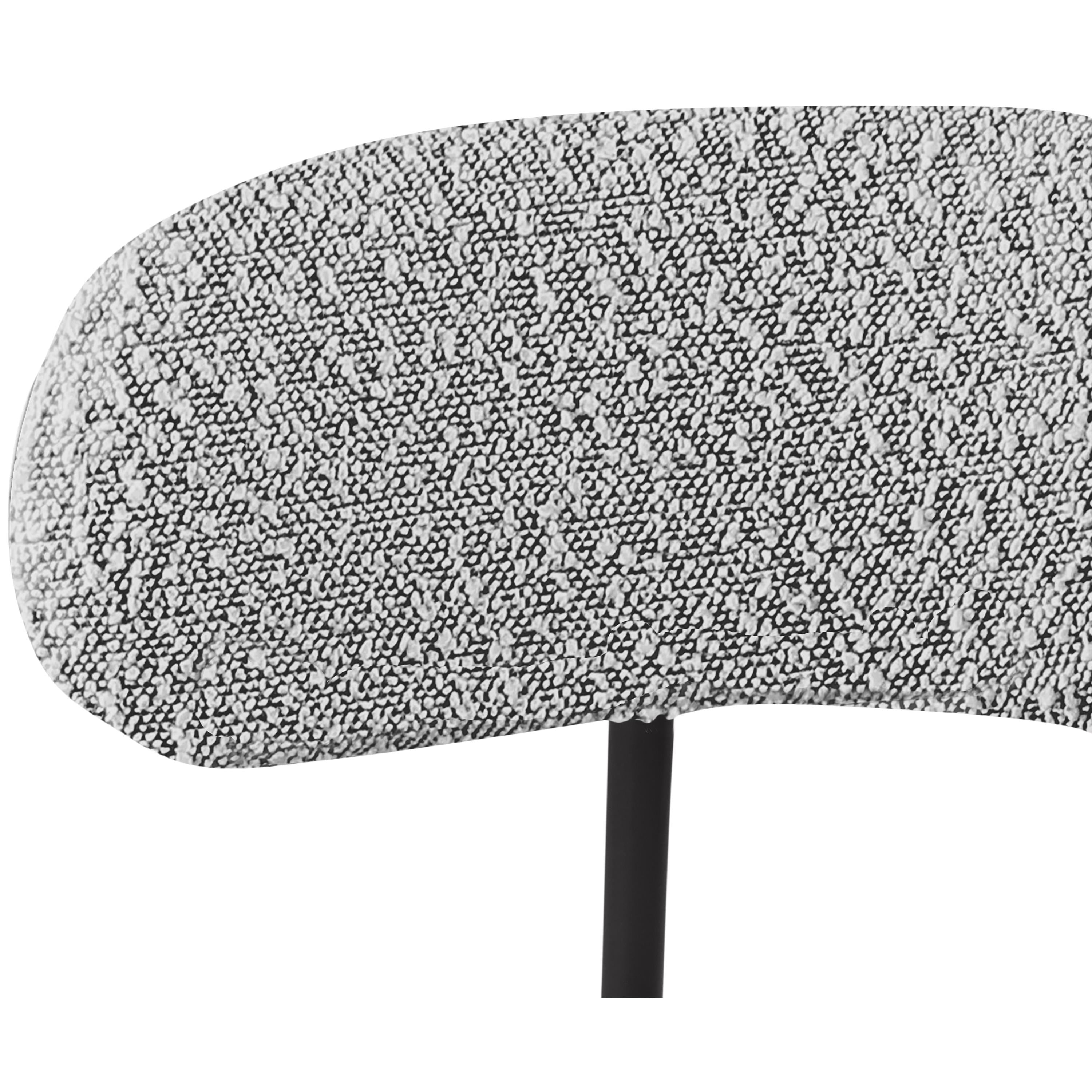 Meridian Beacon Grey Boucle Fabric Stool