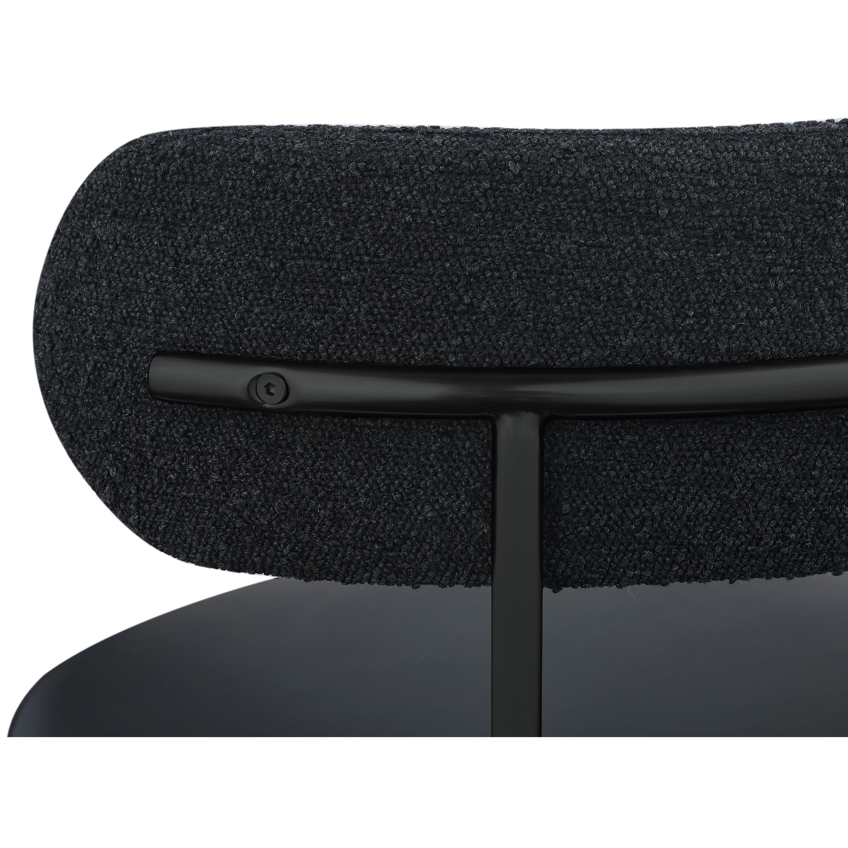 Meridian Beacon Black Vegan Leather Seat Stool