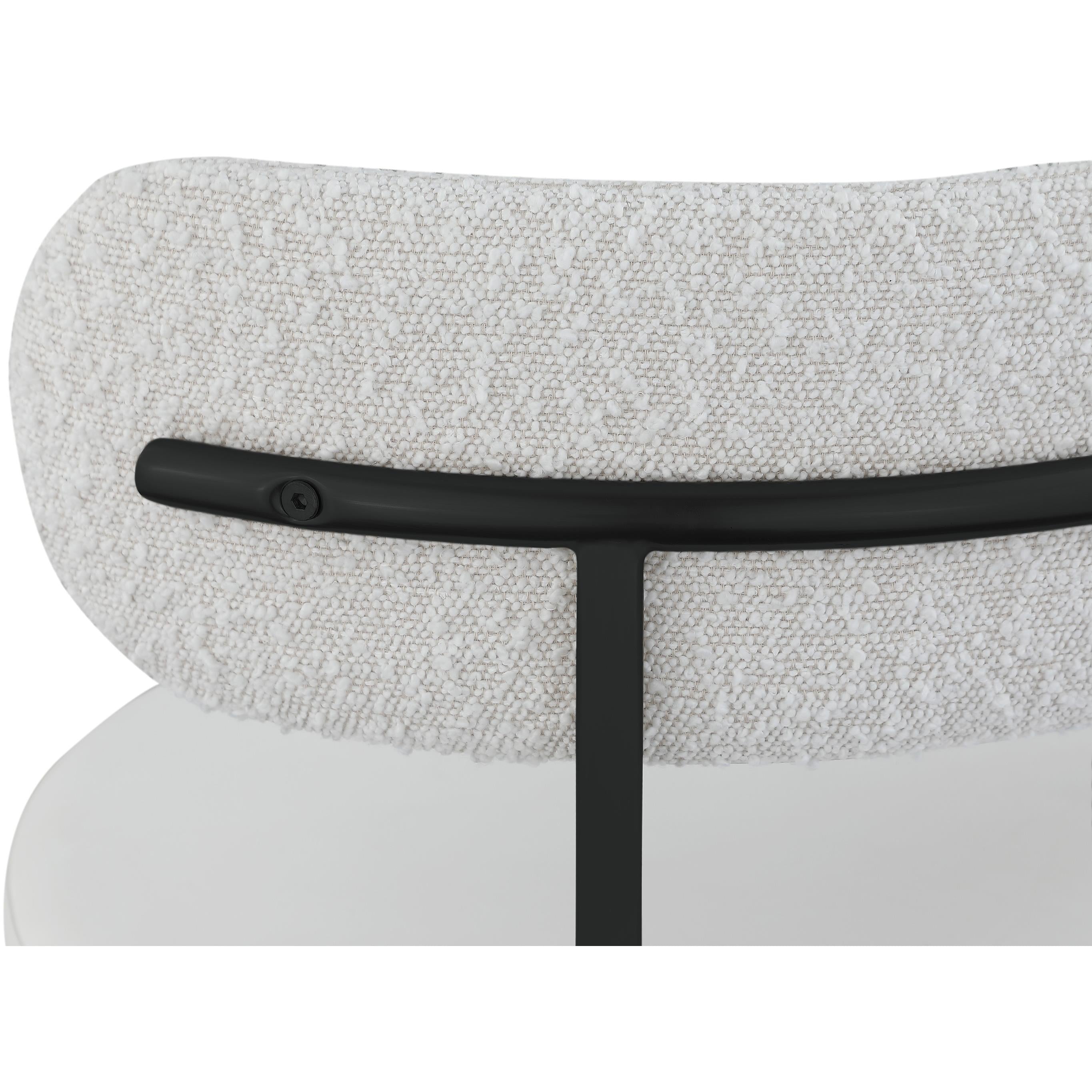 Meridian Beacon Cream Vegan Leather Seat Stool