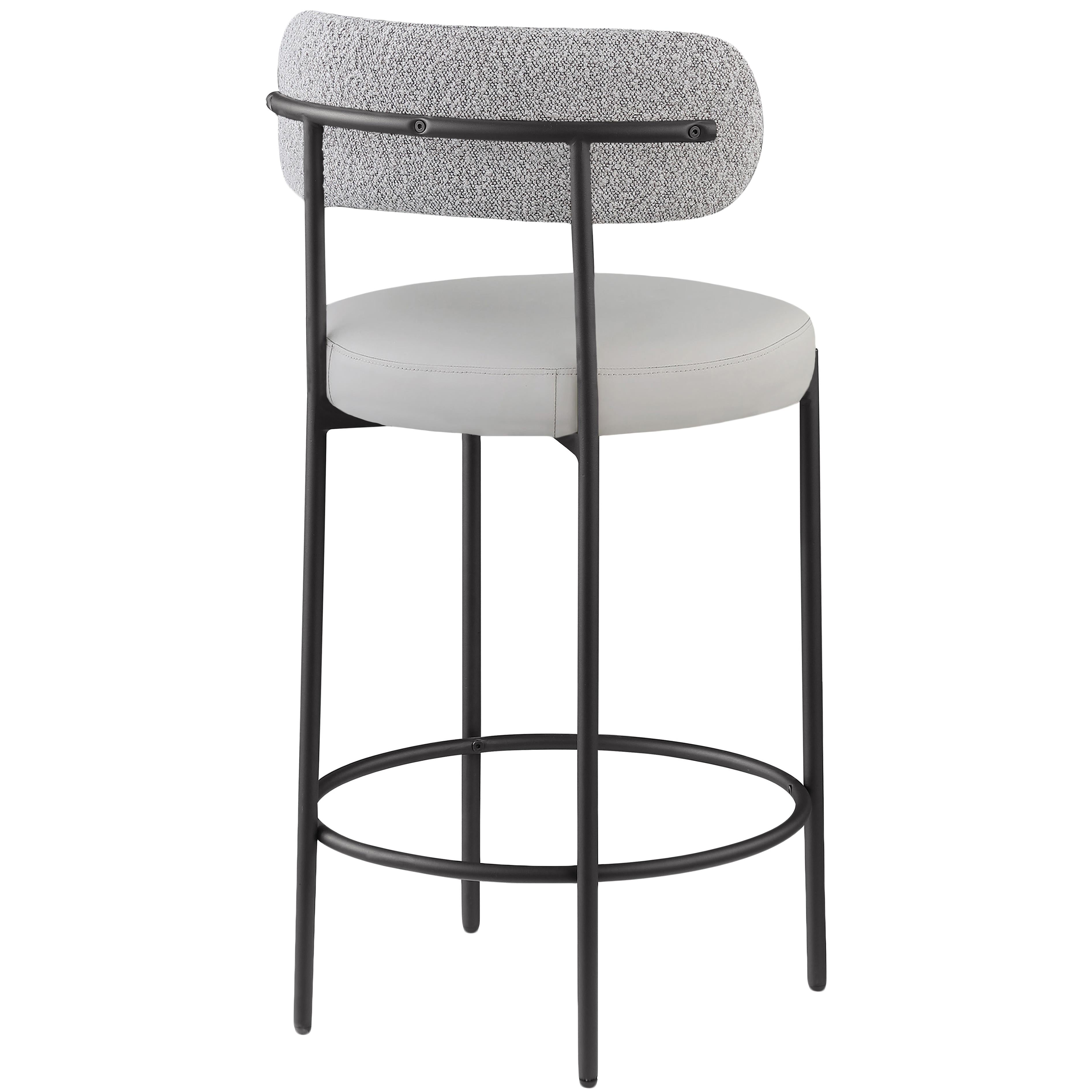 Meridian Beacon Taupe Vegan Leather Seat Stool