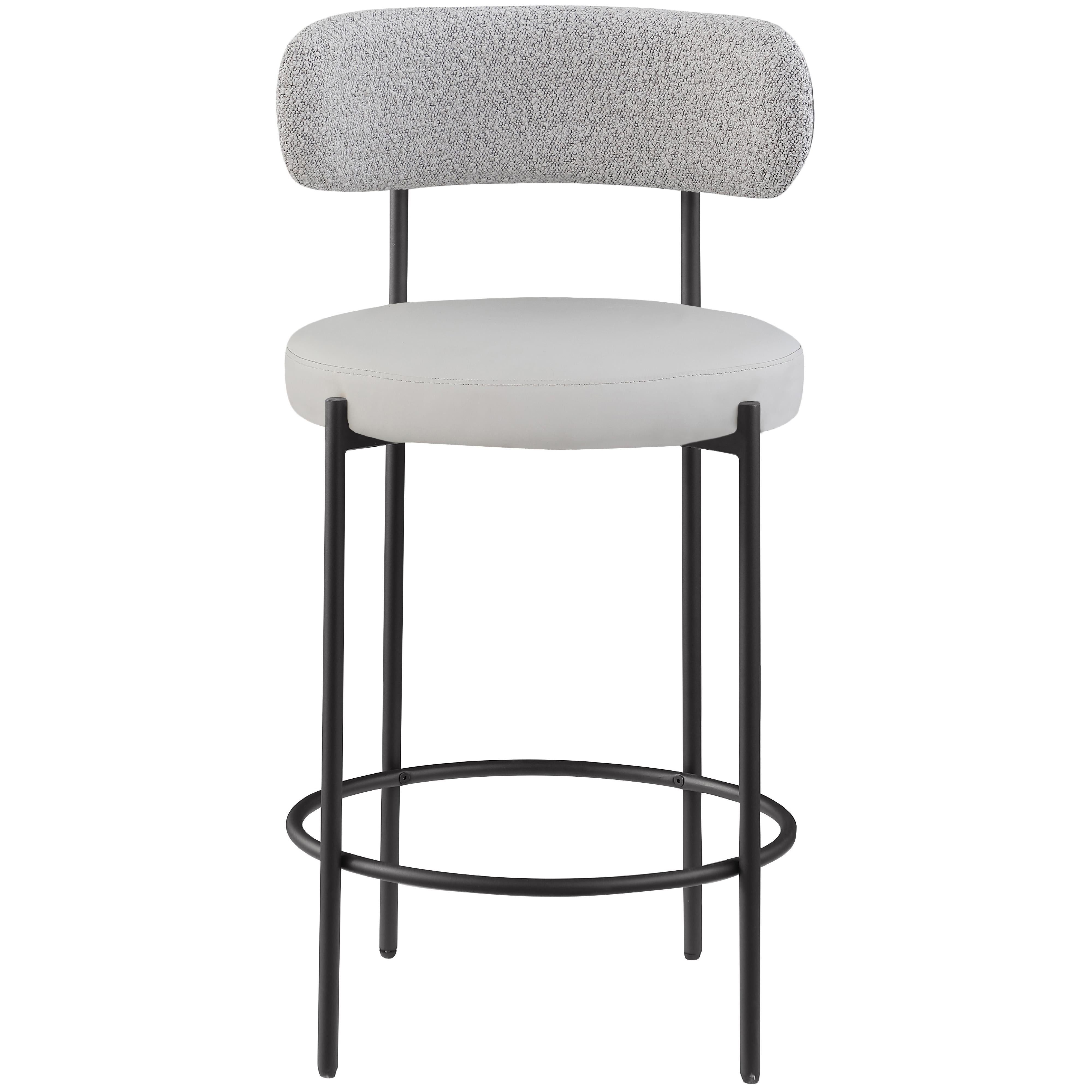 Meridian Beacon Taupe Vegan Leather Seat Stool