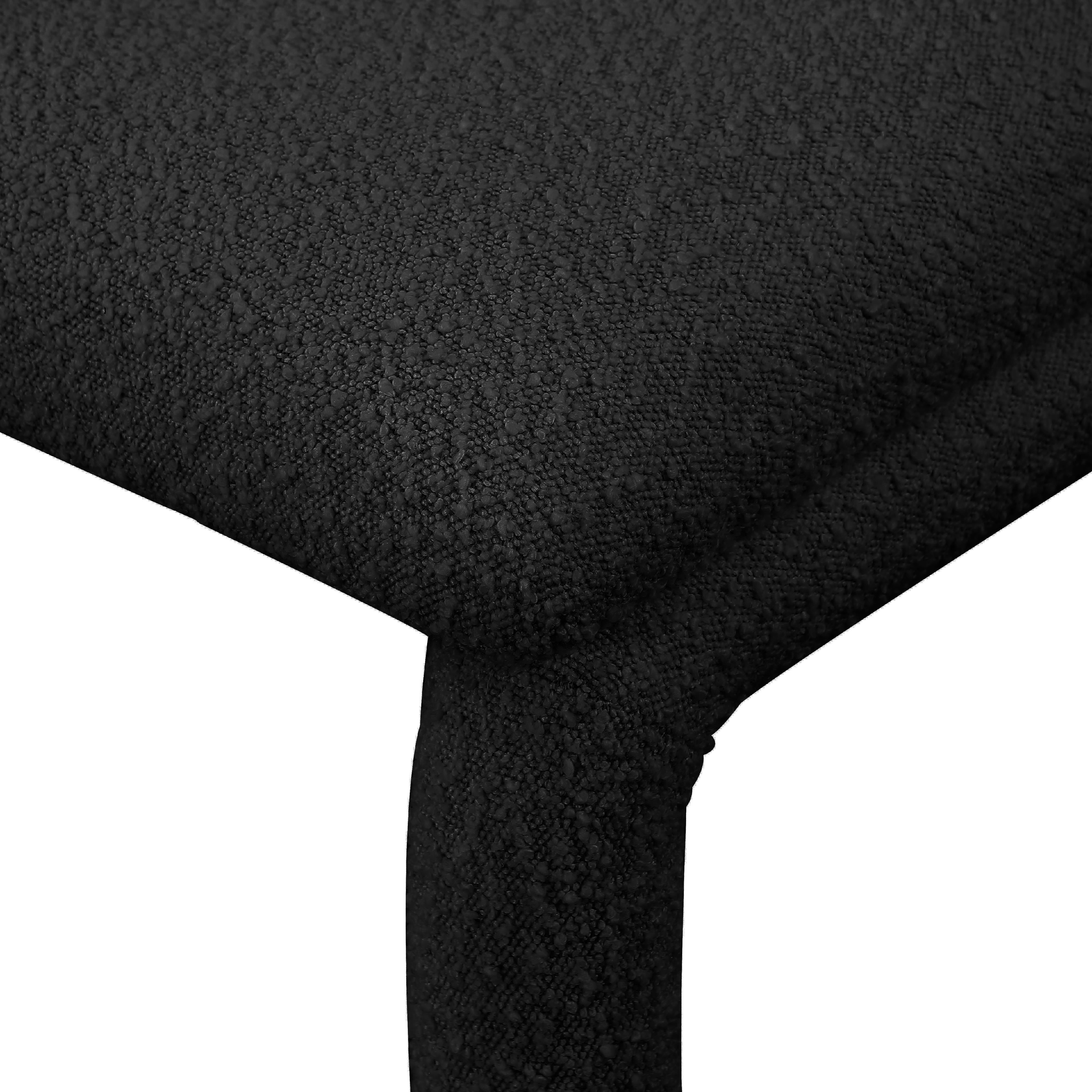 Meridian Xena Black Boucle Fabric Accent/Dining Chair