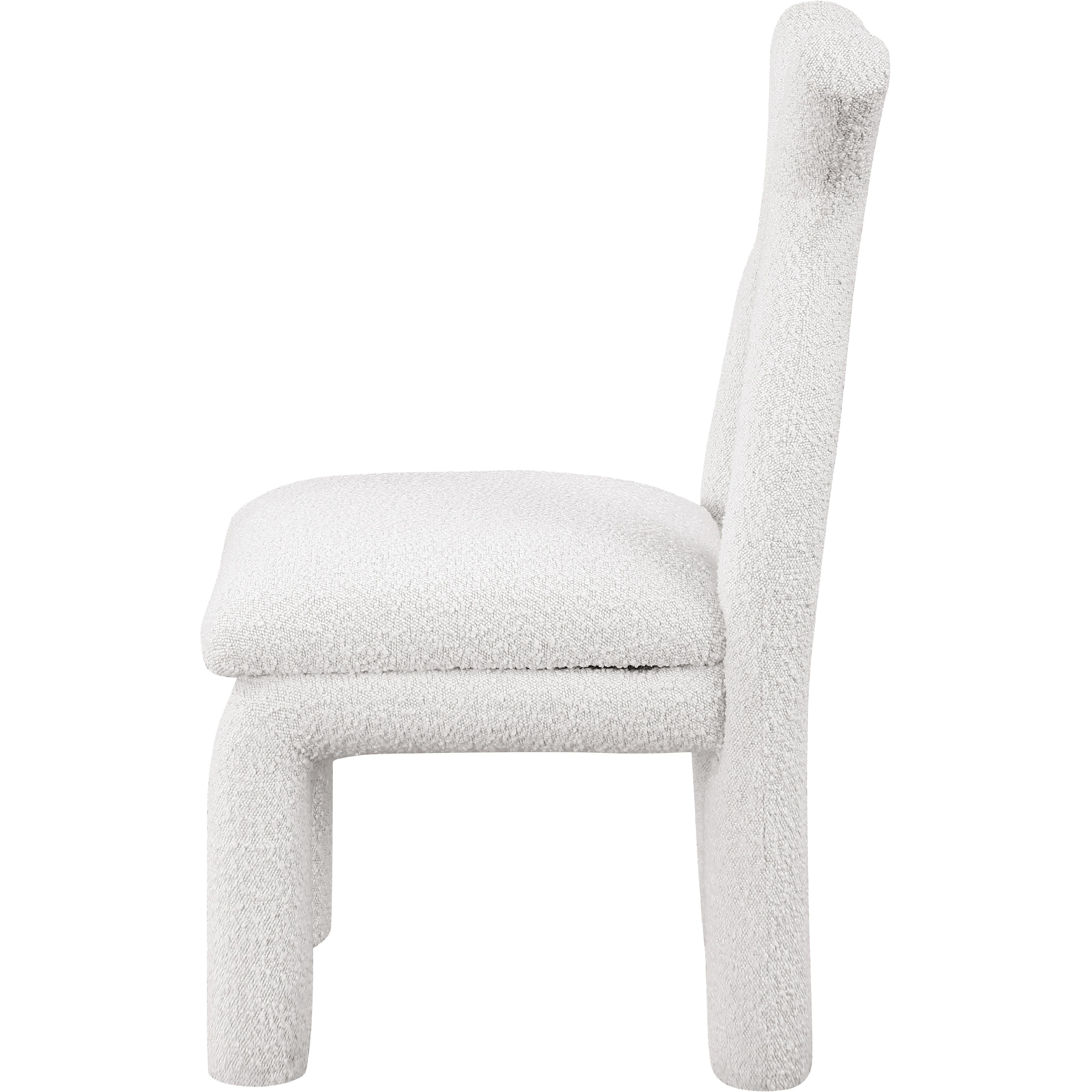 Meridian Xena Cream Boucle Fabric Accent/Dining Chair