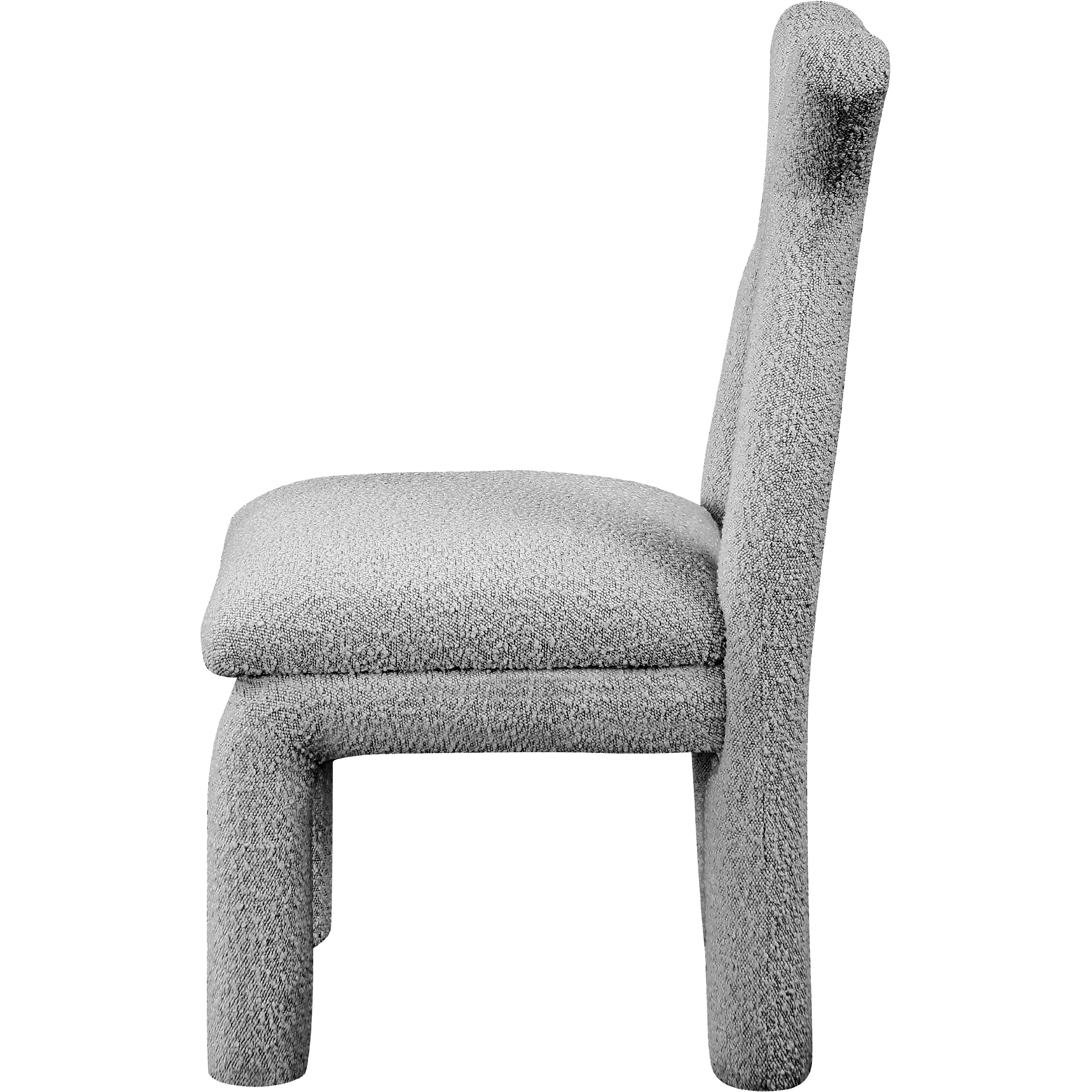 Meridian Xena Grey Boucle Fabric Accent/Dining Chair