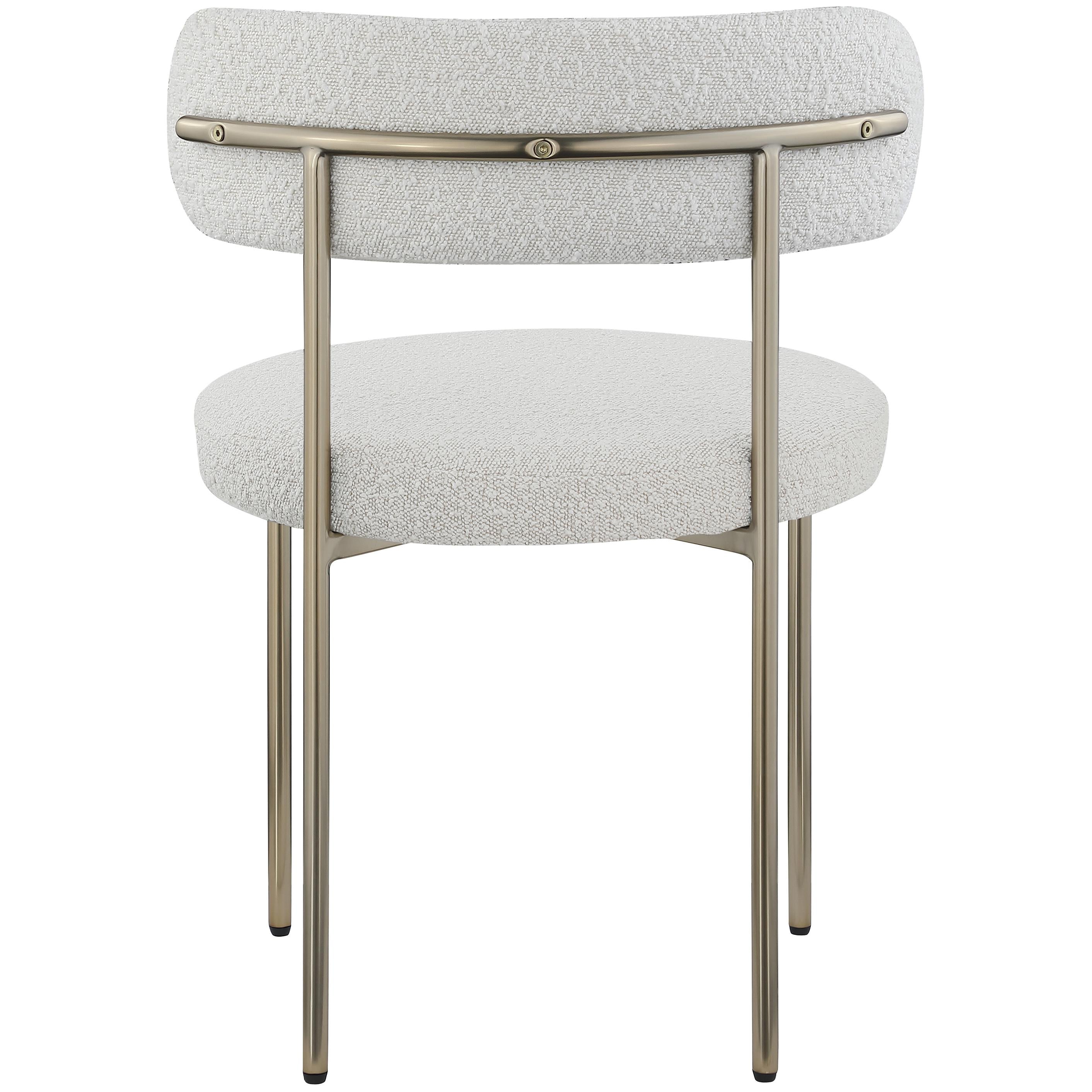 Meridian Beacon Cream Boucle Fabric Dining Chair