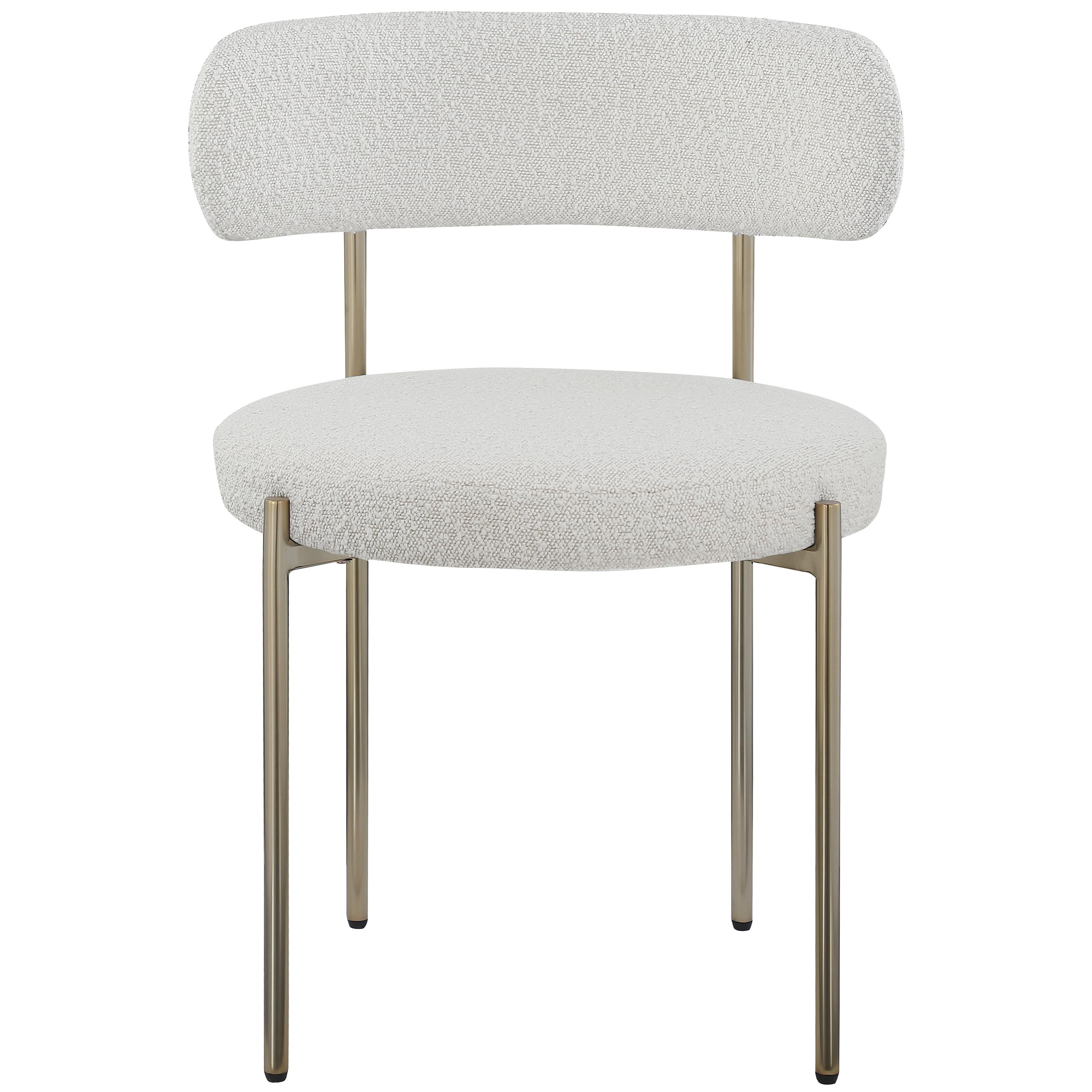 Meridian Beacon Cream Boucle Fabric Dining Chair