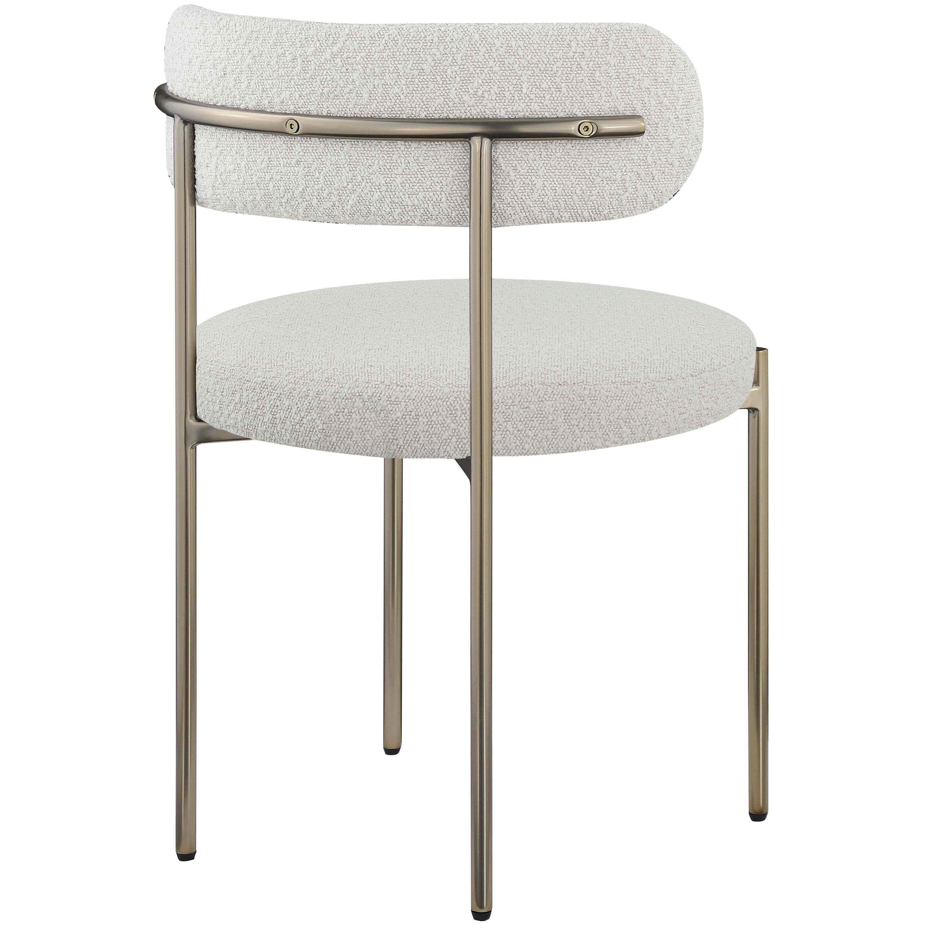 Meridian Beacon Cream Boucle Fabric Dining Chair