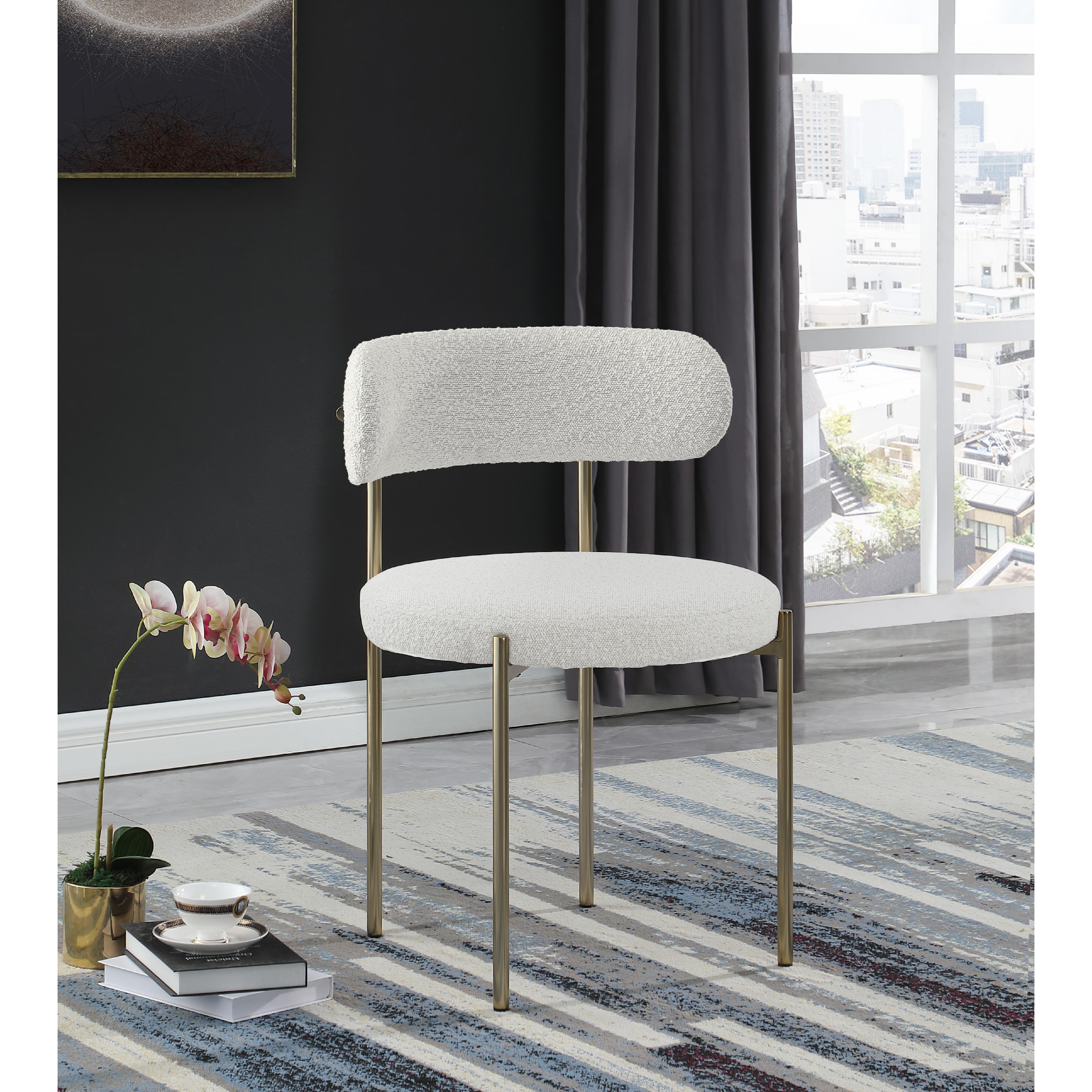 Meridian Beacon Cream Boucle Fabric Dining Chair