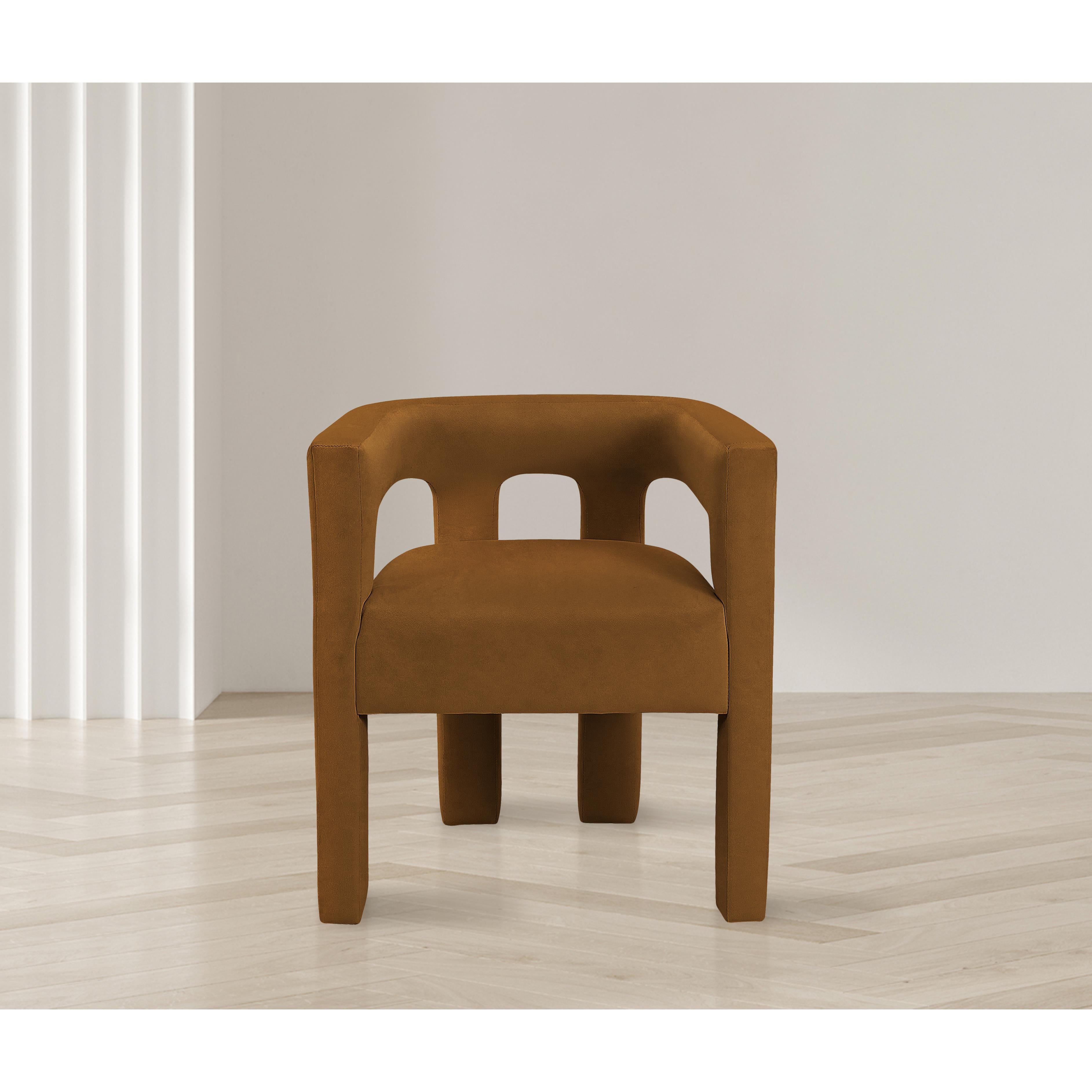 Meridian Athena Saddle Velvet Dining Chair