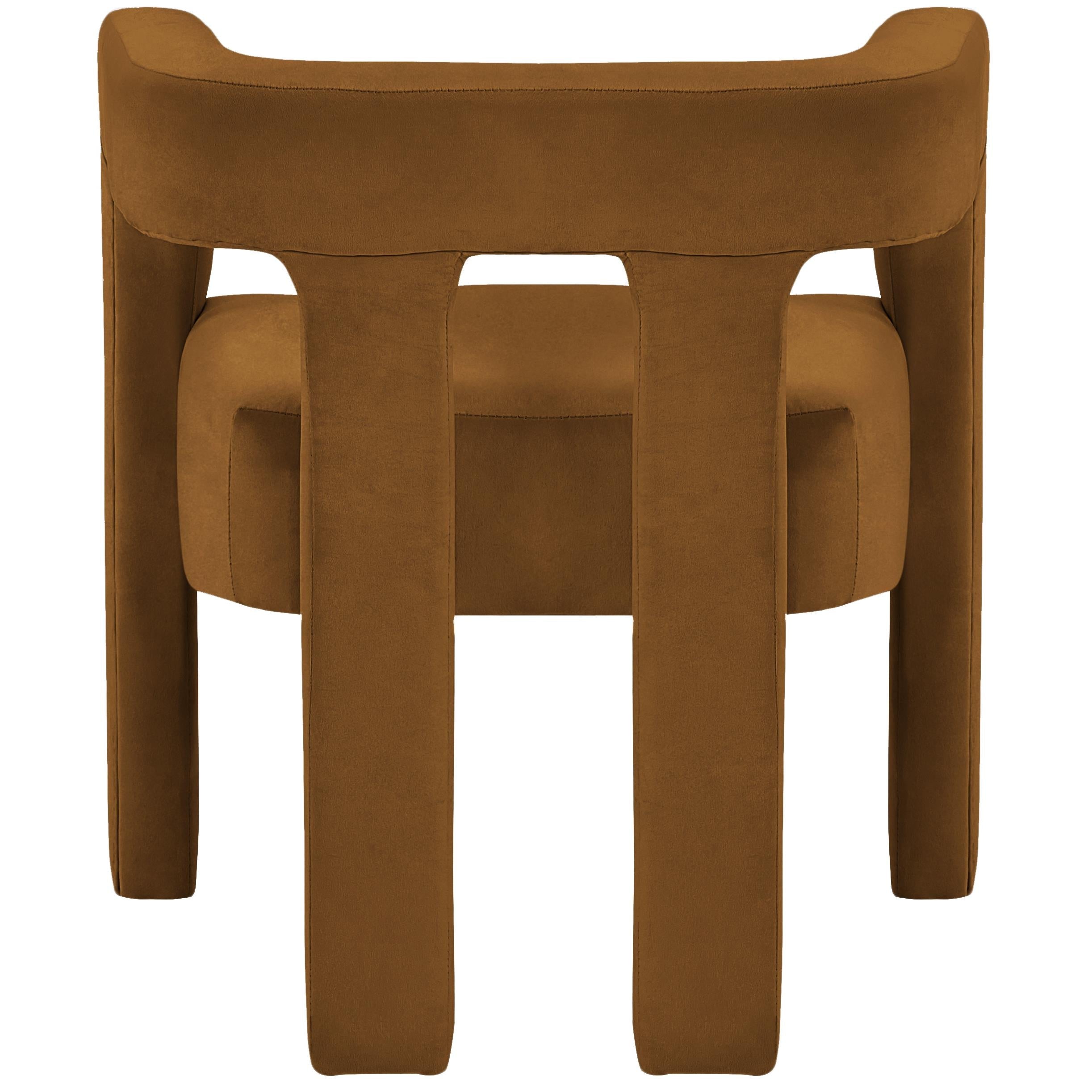 Meridian Athena Saddle Velvet Dining Chair