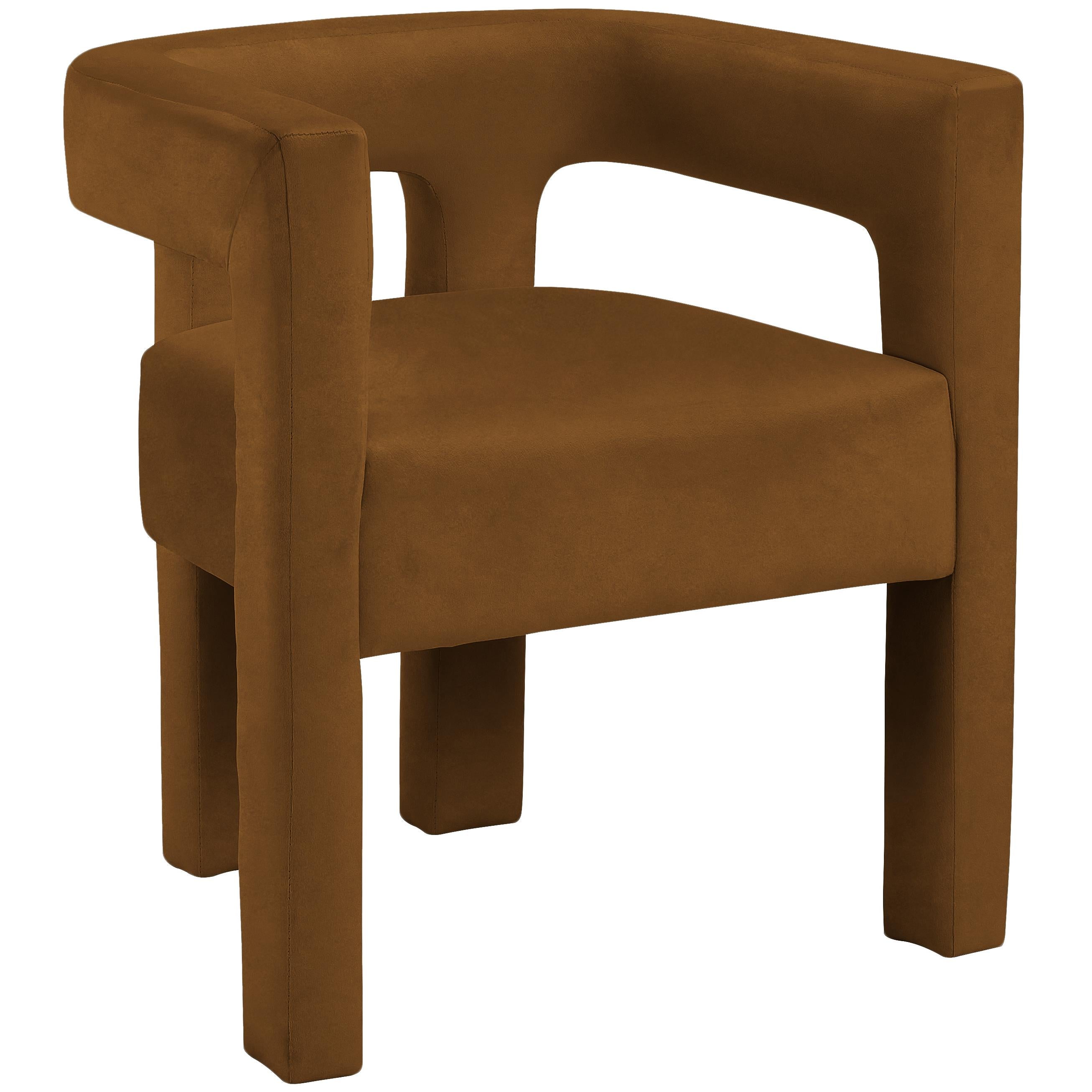 Meridian Athena Saddle Velvet Dining Chair