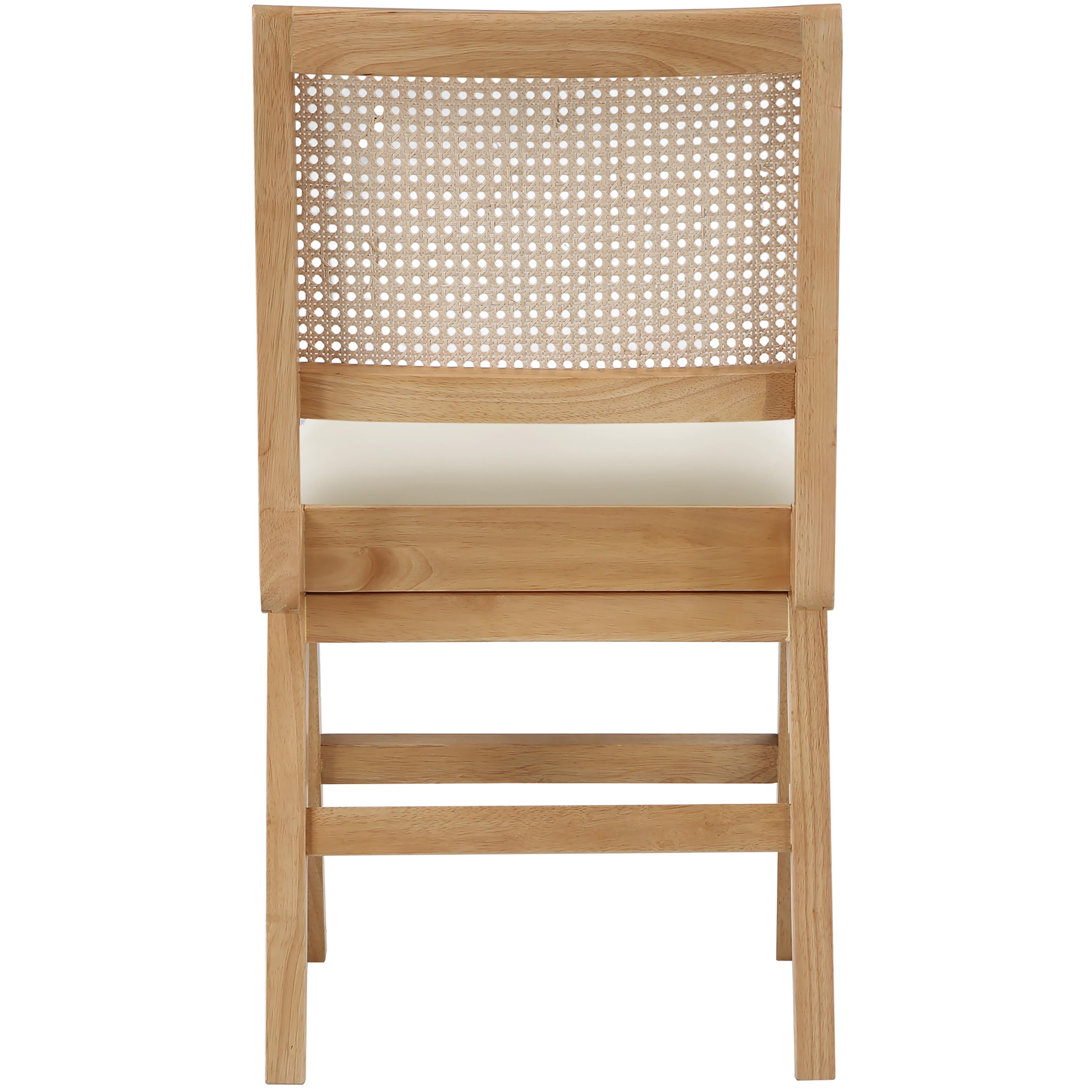 Meridian Abby Cream Vegan Leather Dining Side Chair