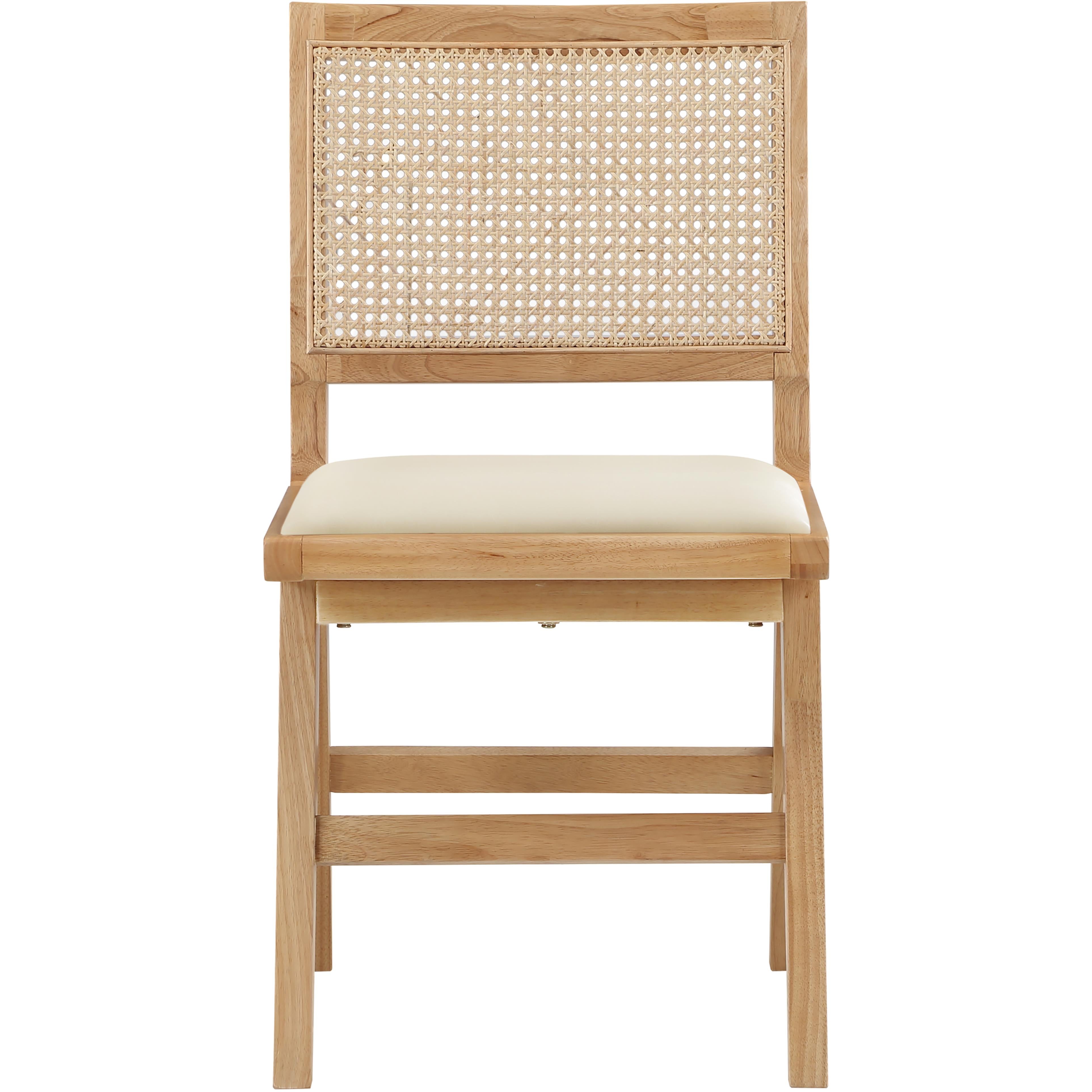 Meridian Abby Cream Vegan Leather Dining Side Chair