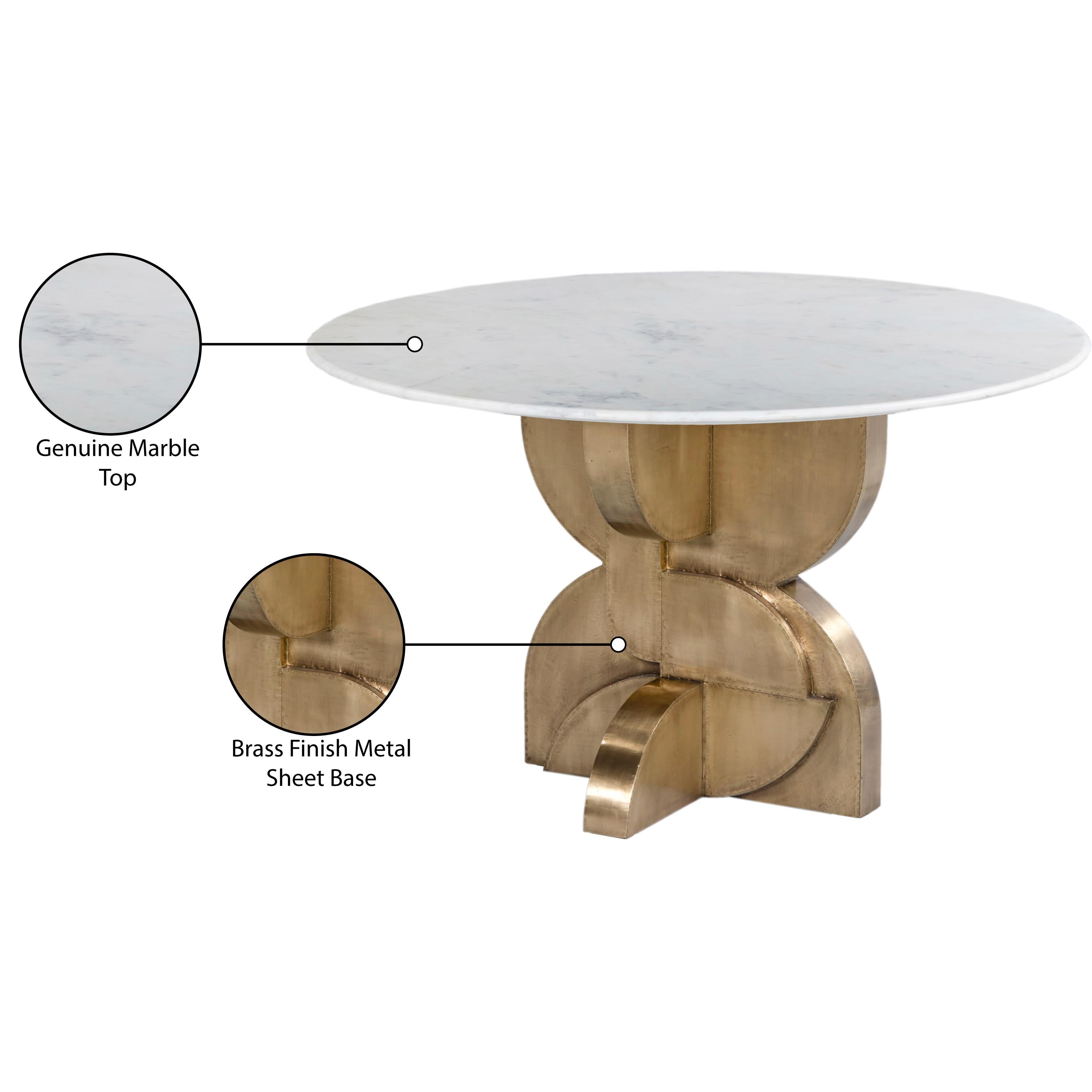 Meridian Alden White Dining Table