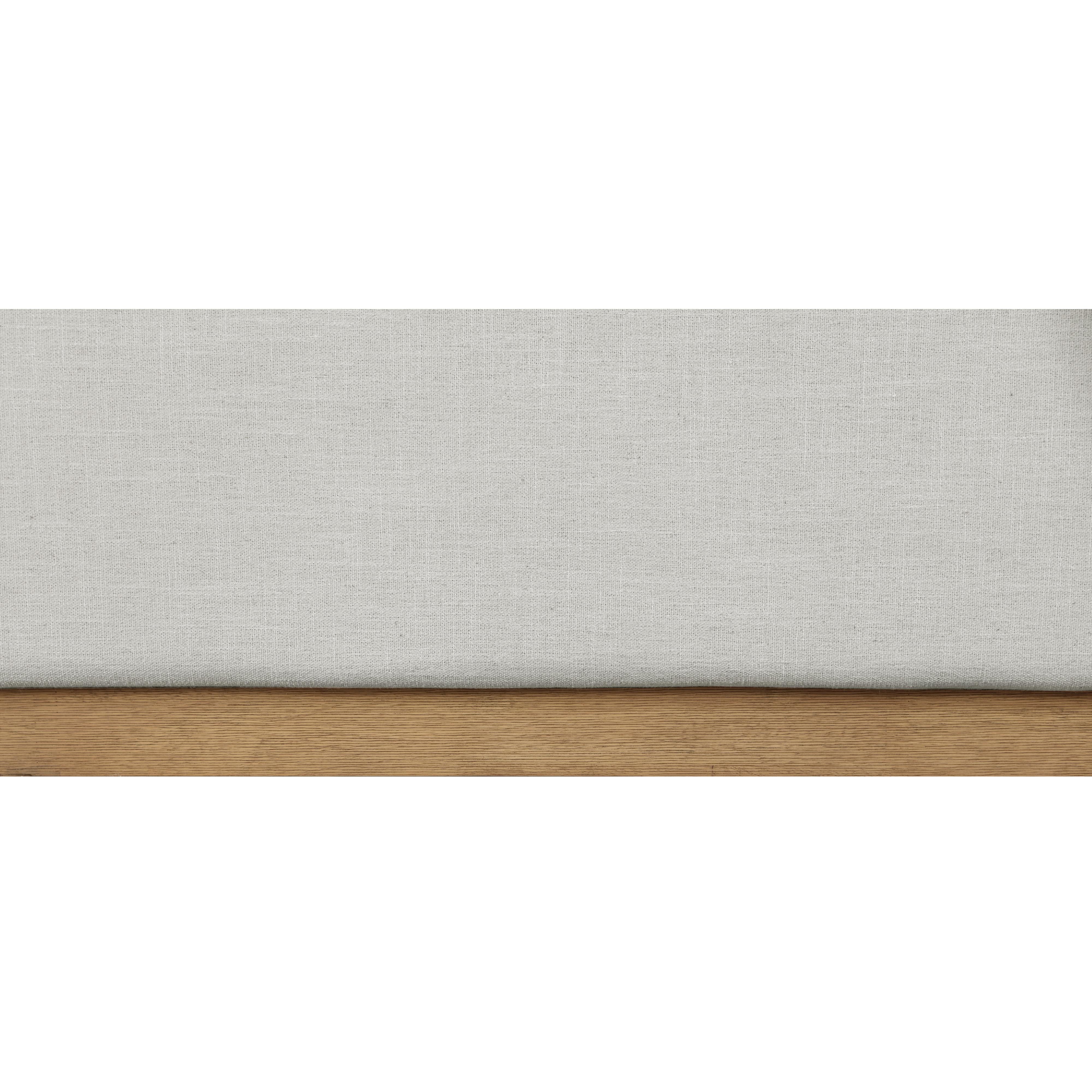 Meridian Alfie Cream Linen Textured Fabric King Bed