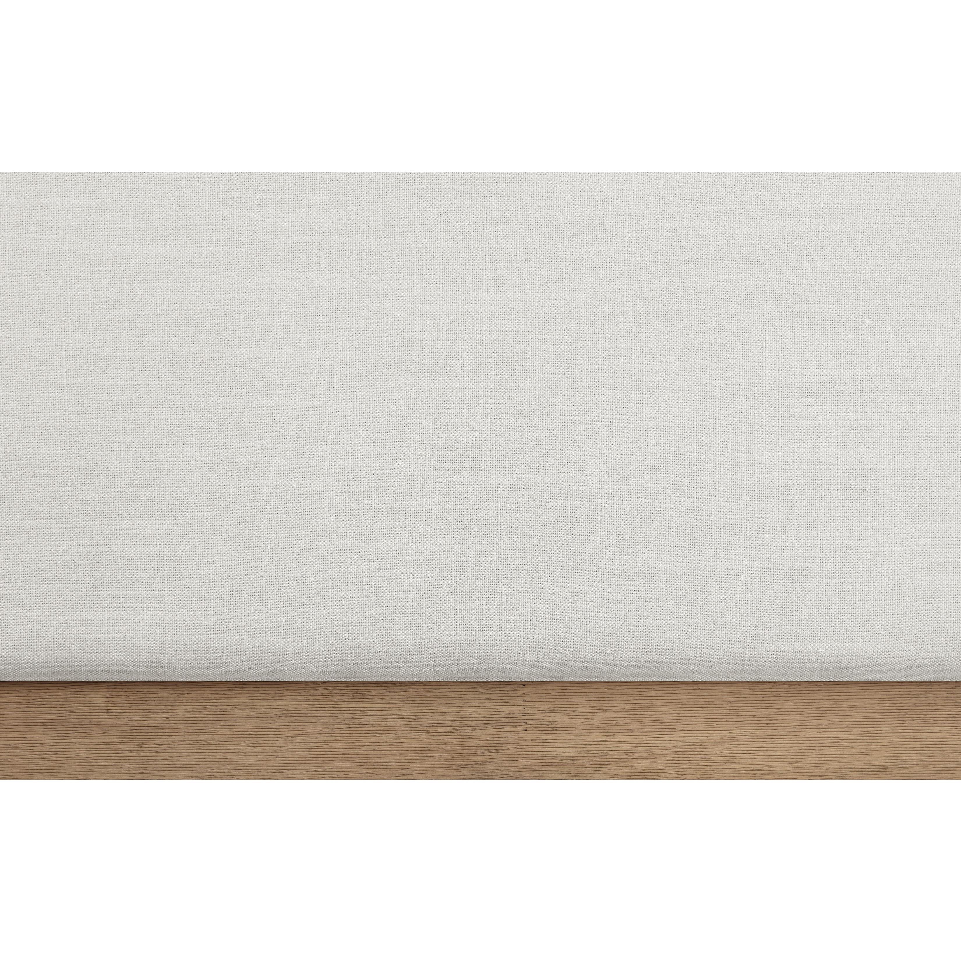 Meridian Alfie Cream Linen Textured Fabric Twin Bed