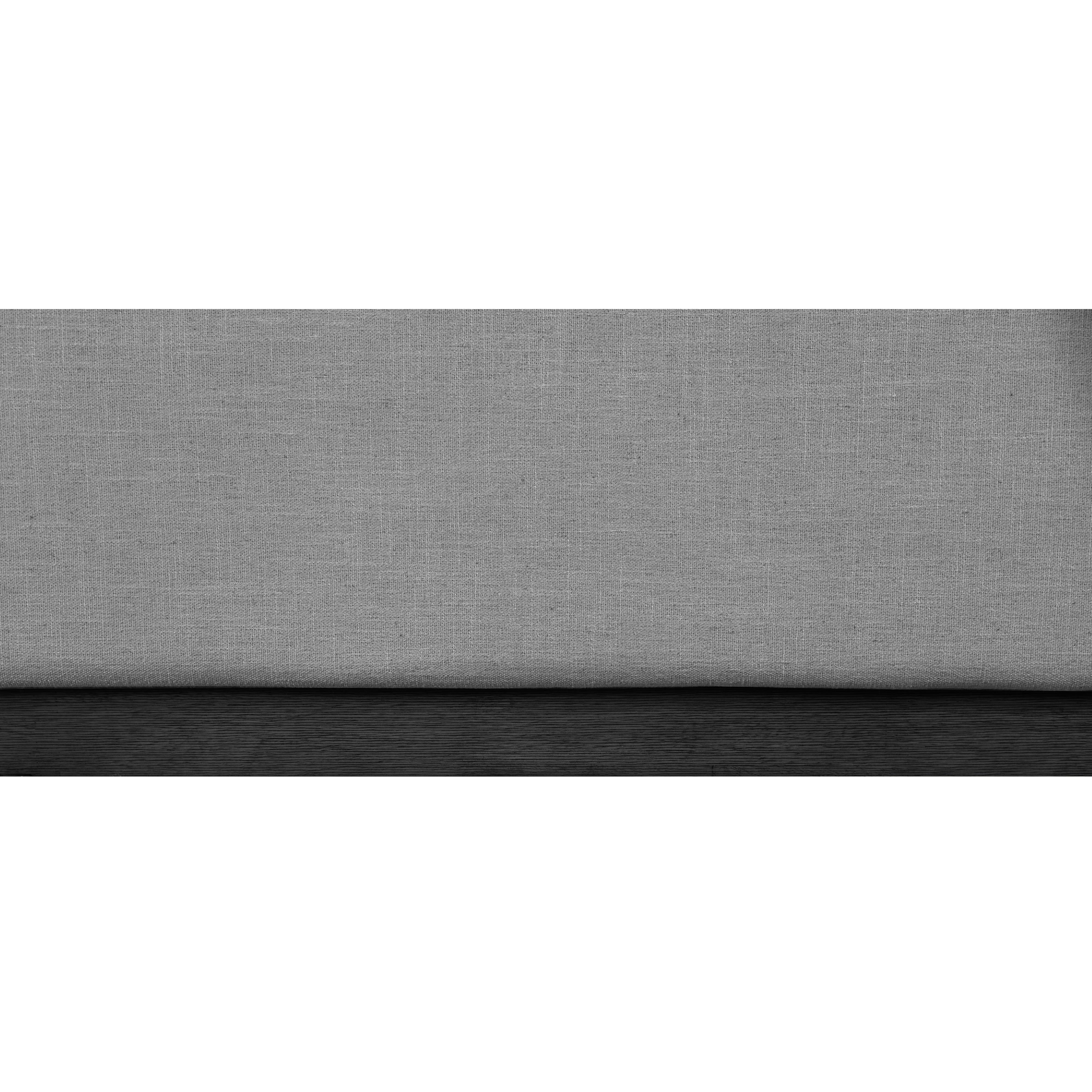 Meridian Alfie Grey Linen Textured Fabric Full Bed